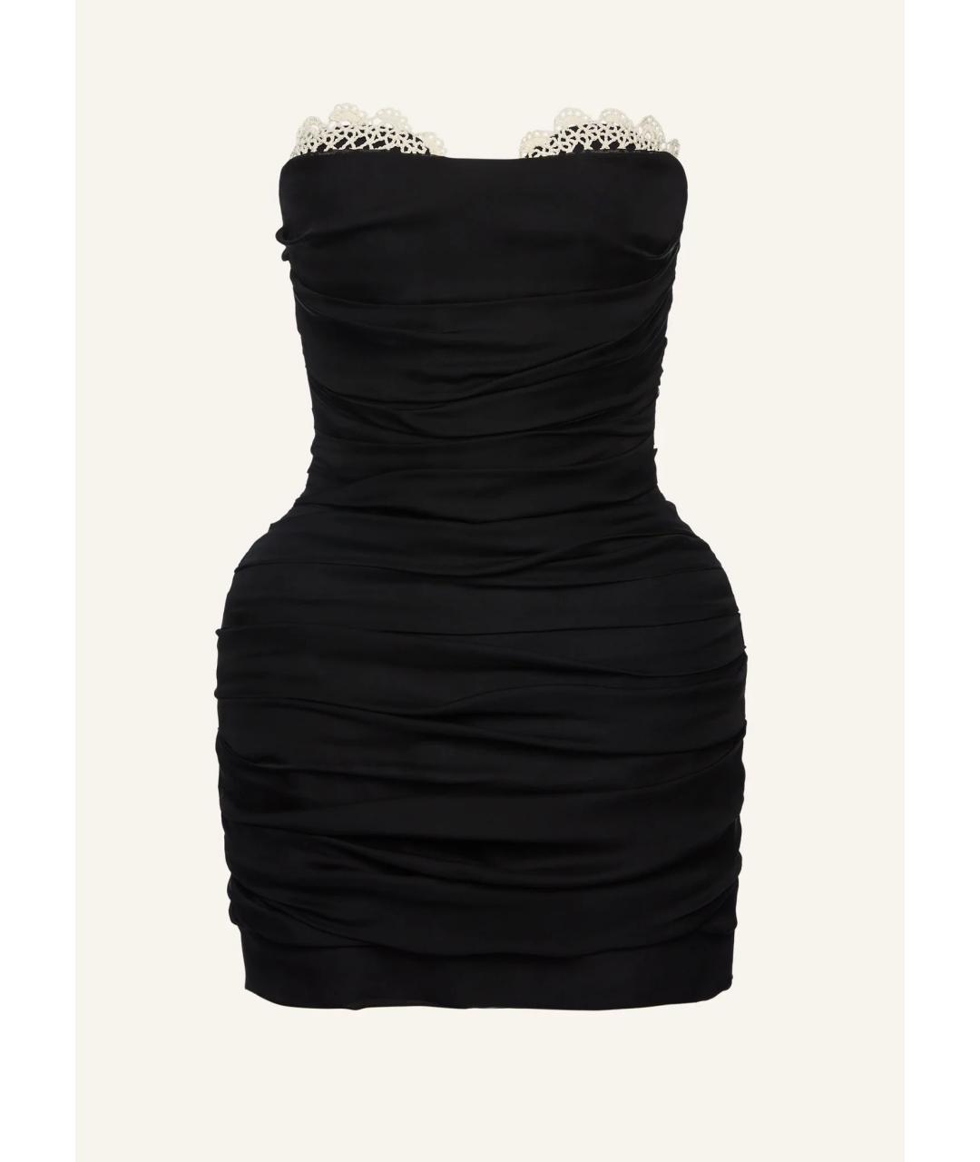 MAGDA BUTRYM Черное хлопковое коктейльное платье, фото 10