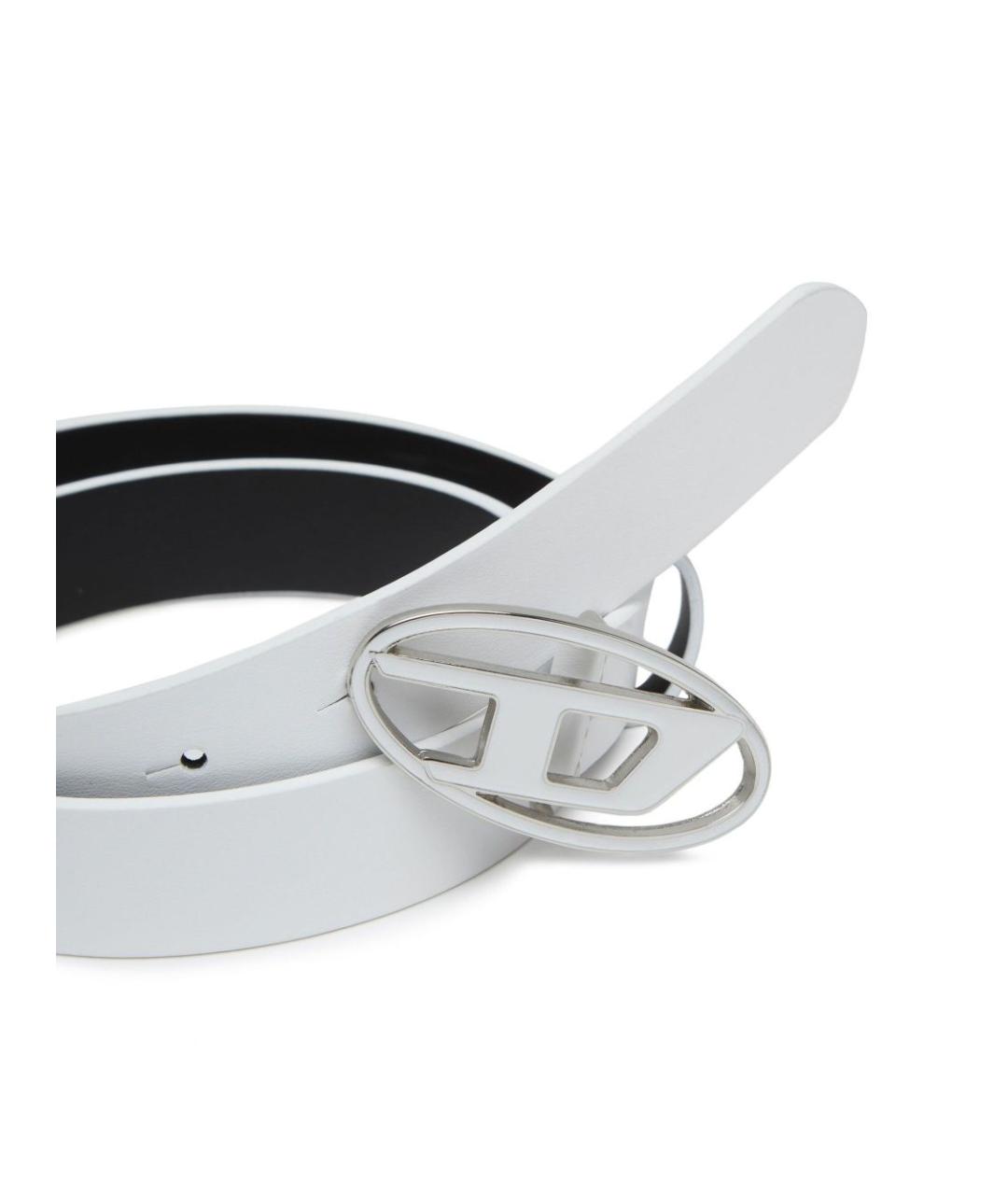 DIESEL Белый кожаный ремень, фото 2