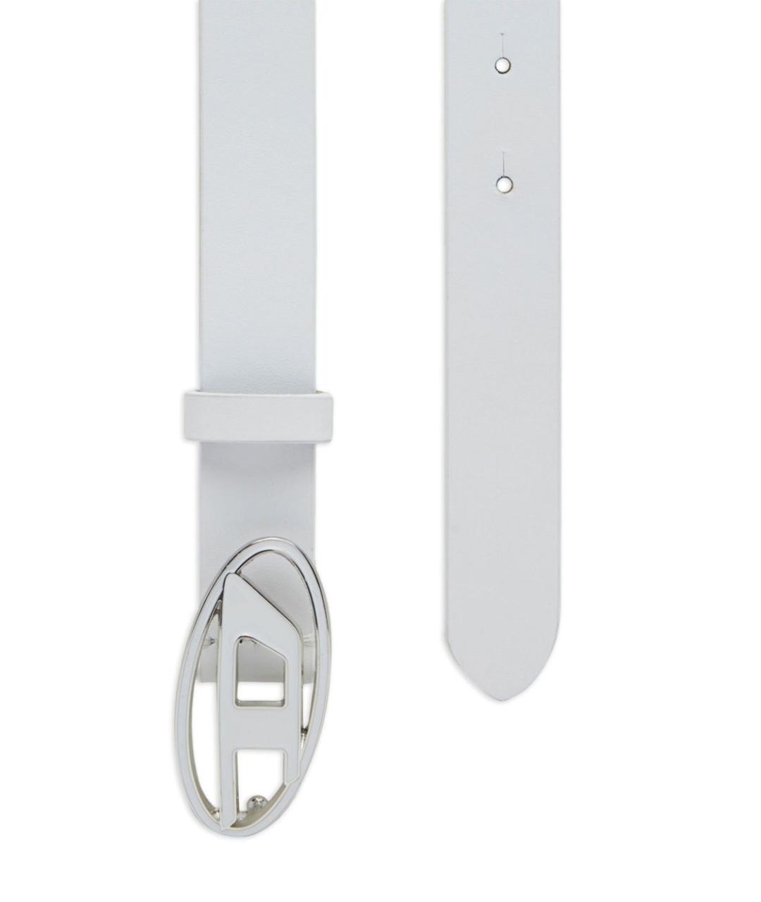 DIESEL Белый кожаный ремень, фото 3