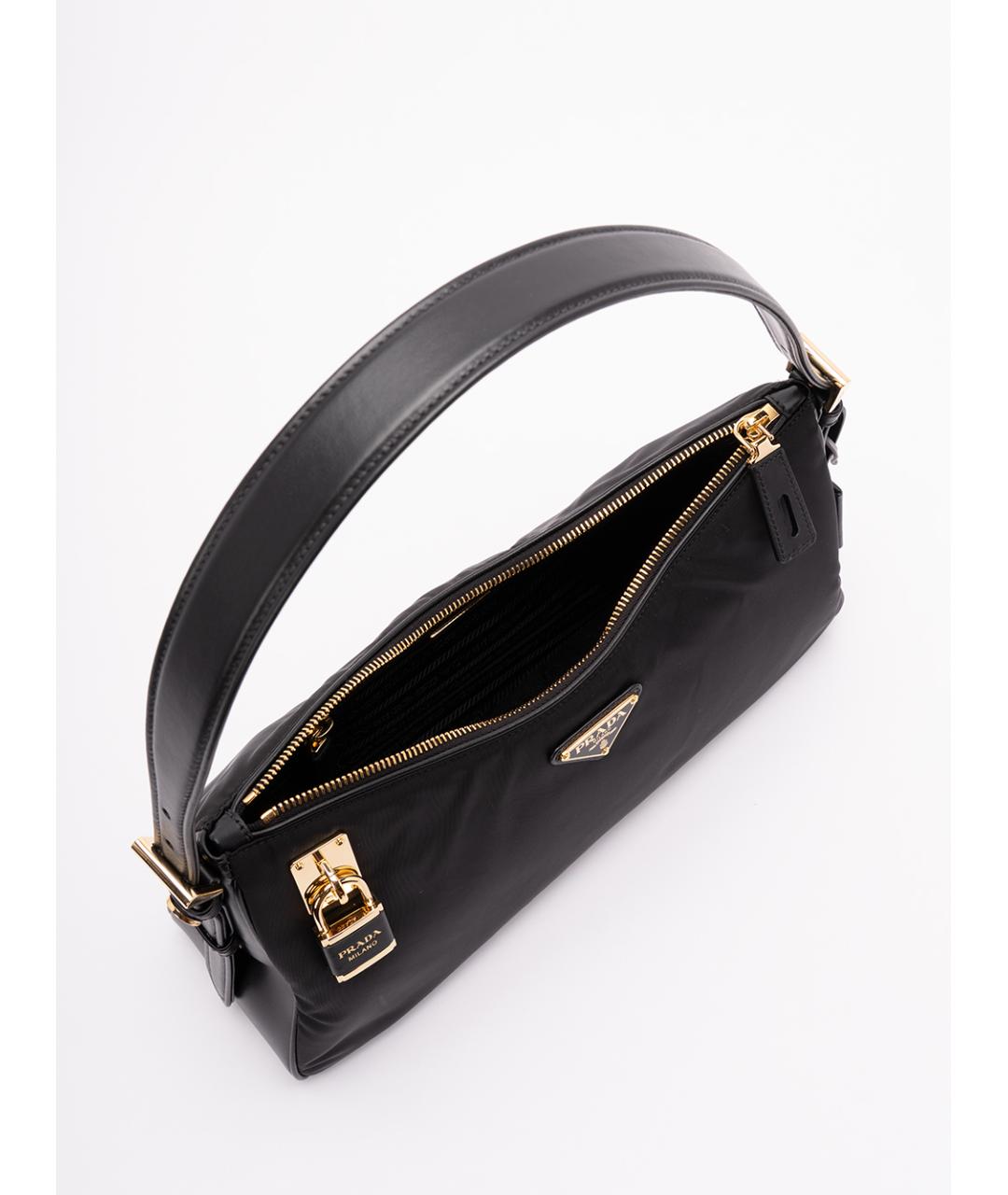 PRADA Черная синтетическая сумка через плечо, фото 6