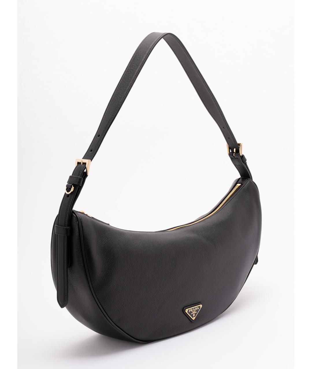 PRADA Черная кожаная сумка через плечо, фото 3