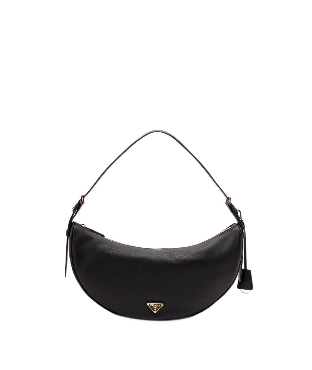 PRADA Черная кожаная сумка через плечо, фото 1