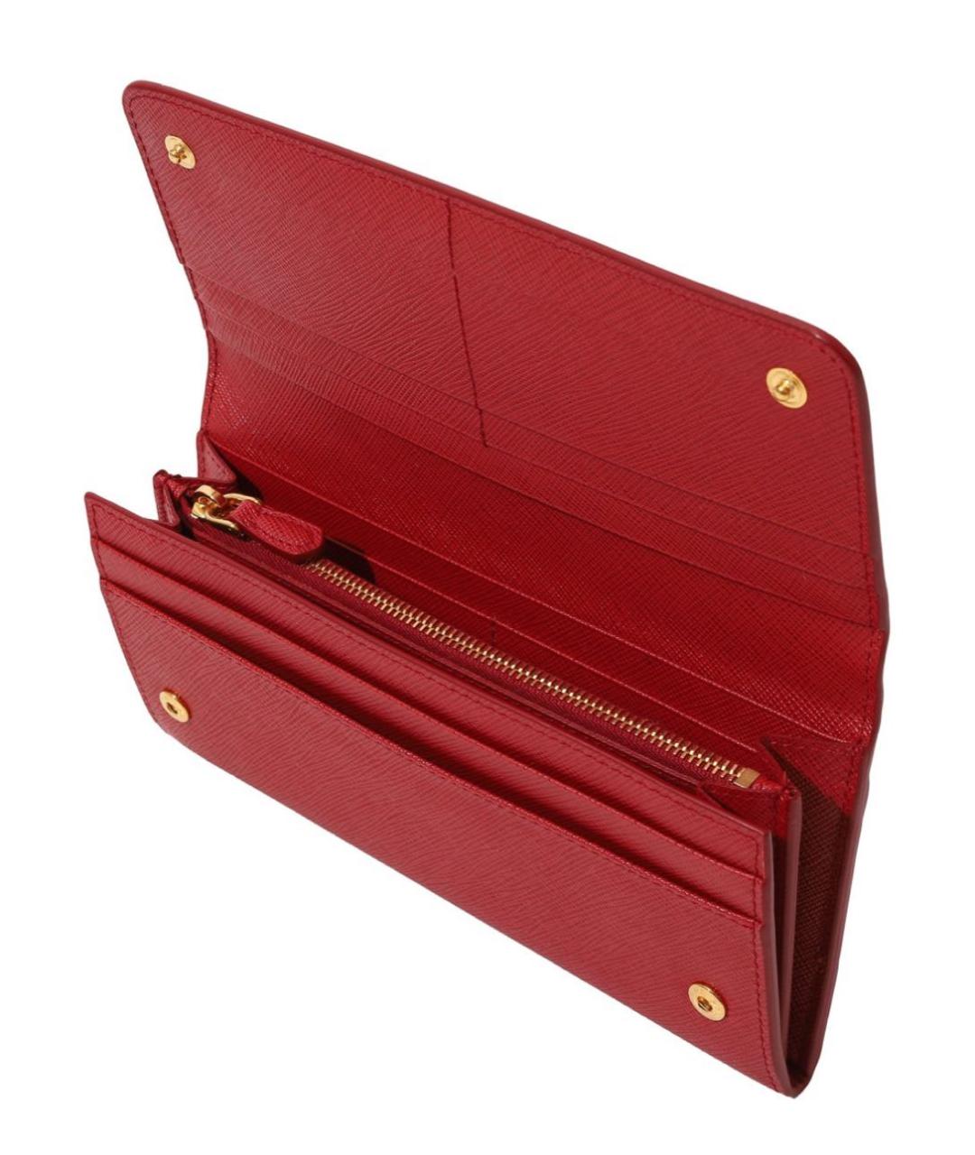 PRADA Красный кожаный кошелек, фото 3