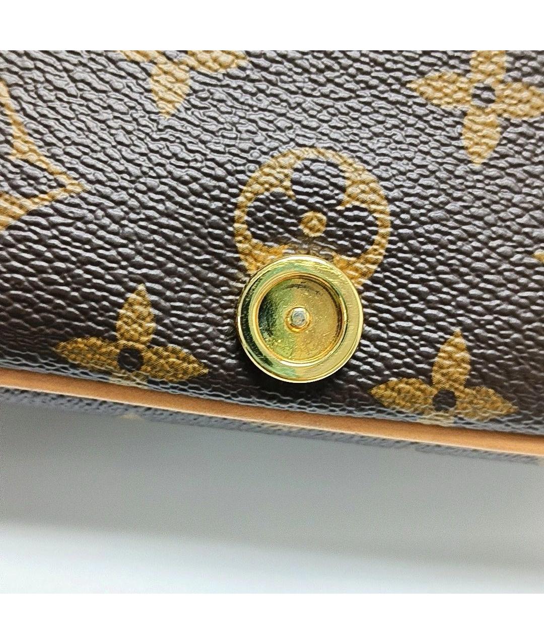 LOUIS VUITTON Коричневая кожаная сумка через плечо, фото 8