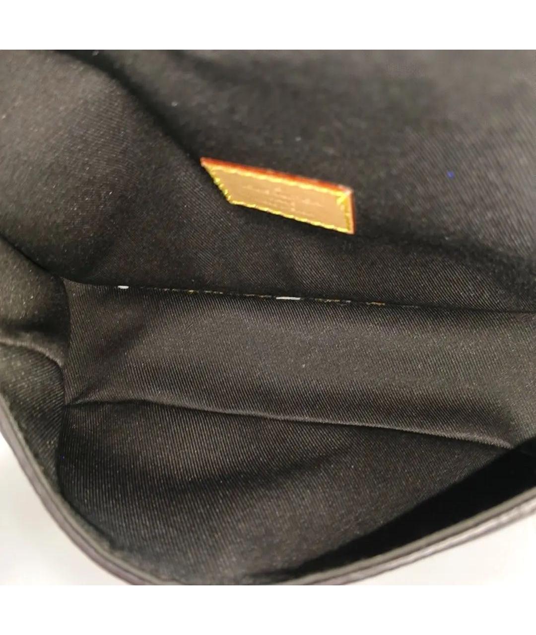 LOUIS VUITTON Коричневая кожаная сумка через плечо, фото 6