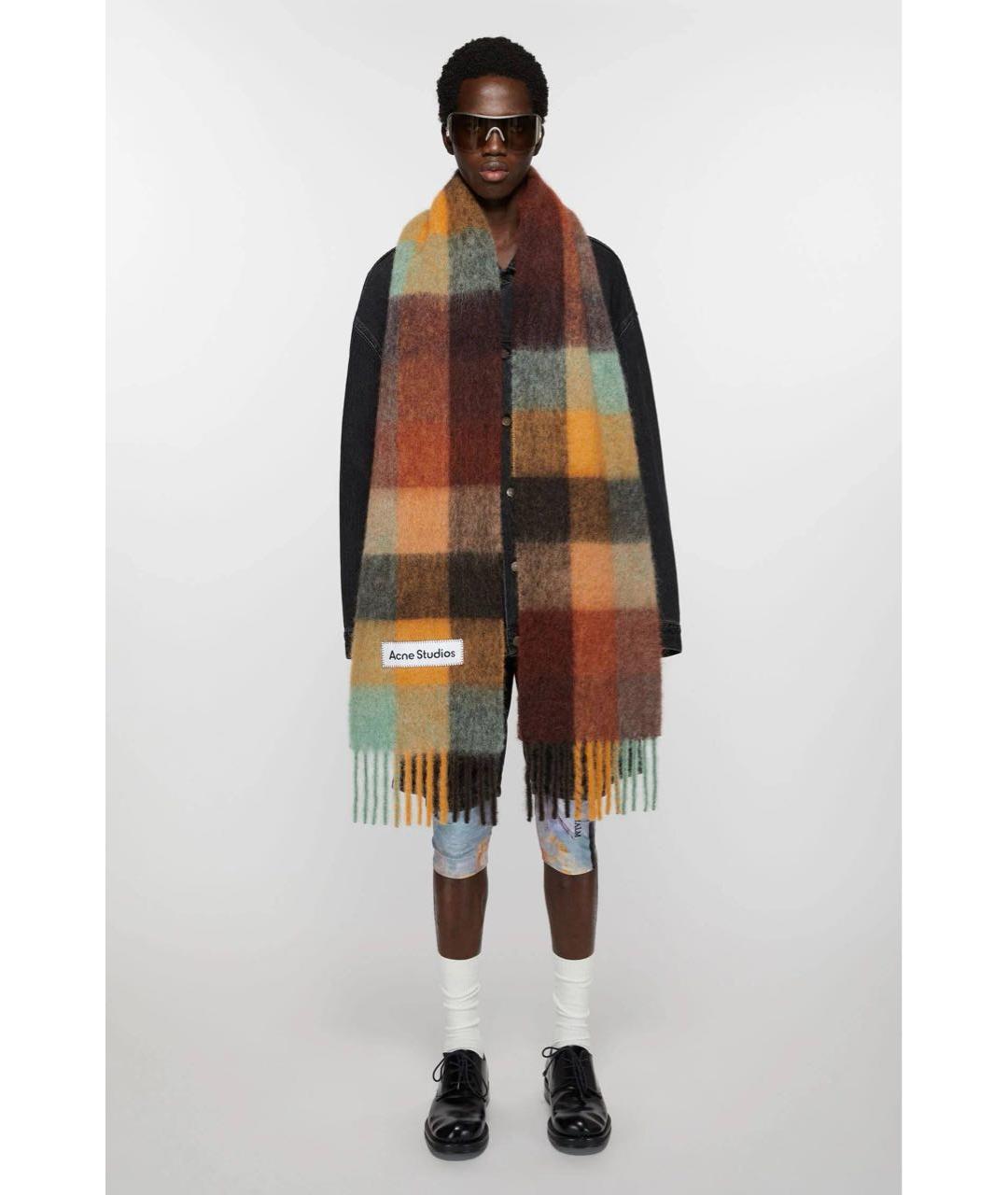 ACNE STUDIOS Мульти шерстяной шарф, фото 3