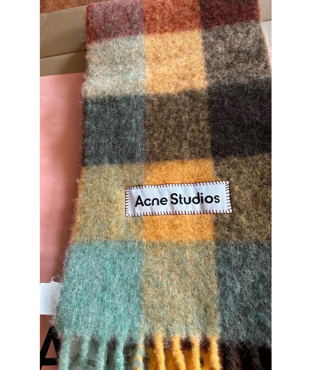 ACNE STUDIOS Мульти шерстяной шарф, фото 6