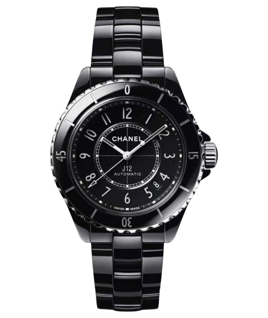 CHANEL Черные часы, фото 1