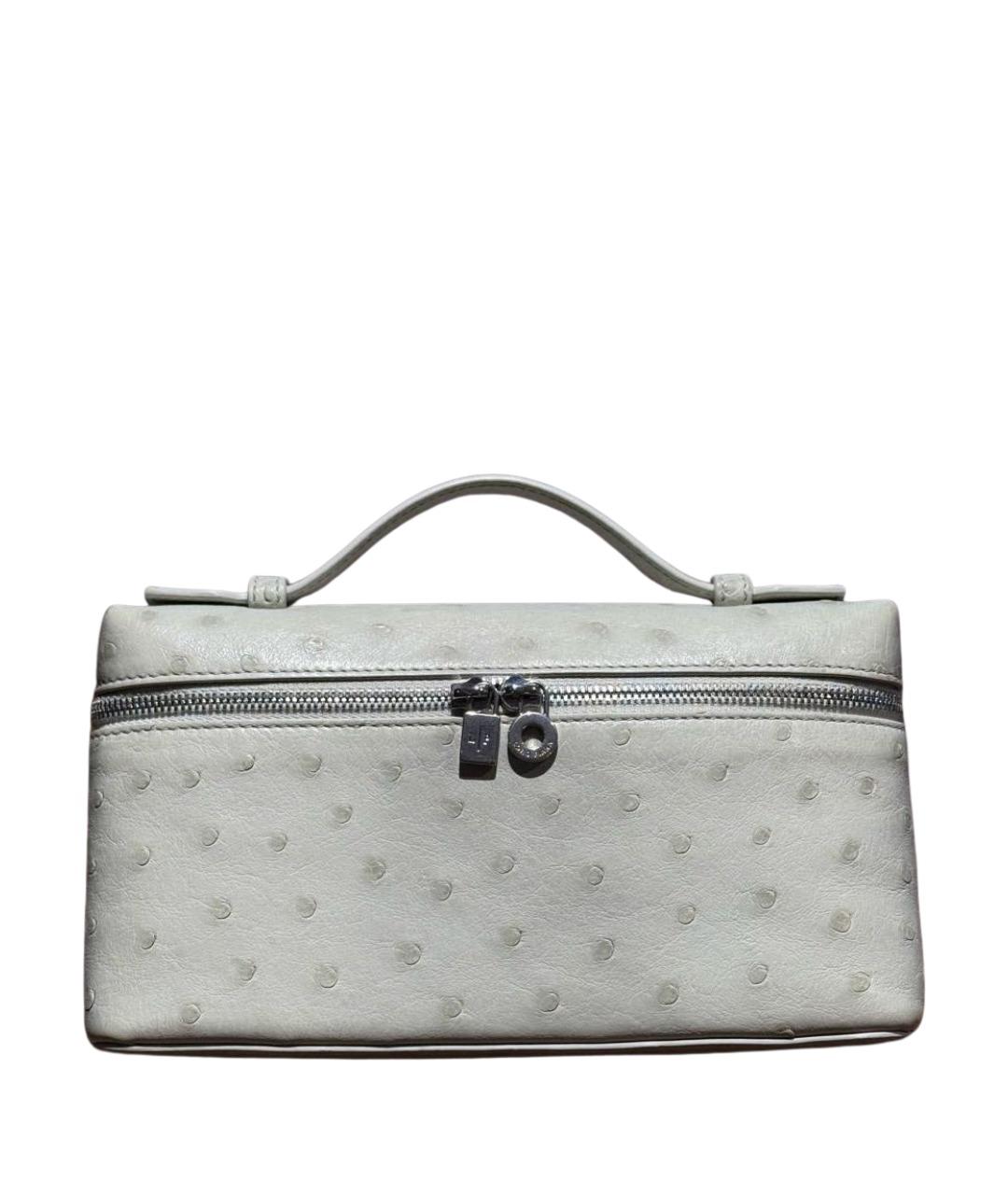 LORO PIANA Серая сумка через плечо из экзотической кожи, фото 1