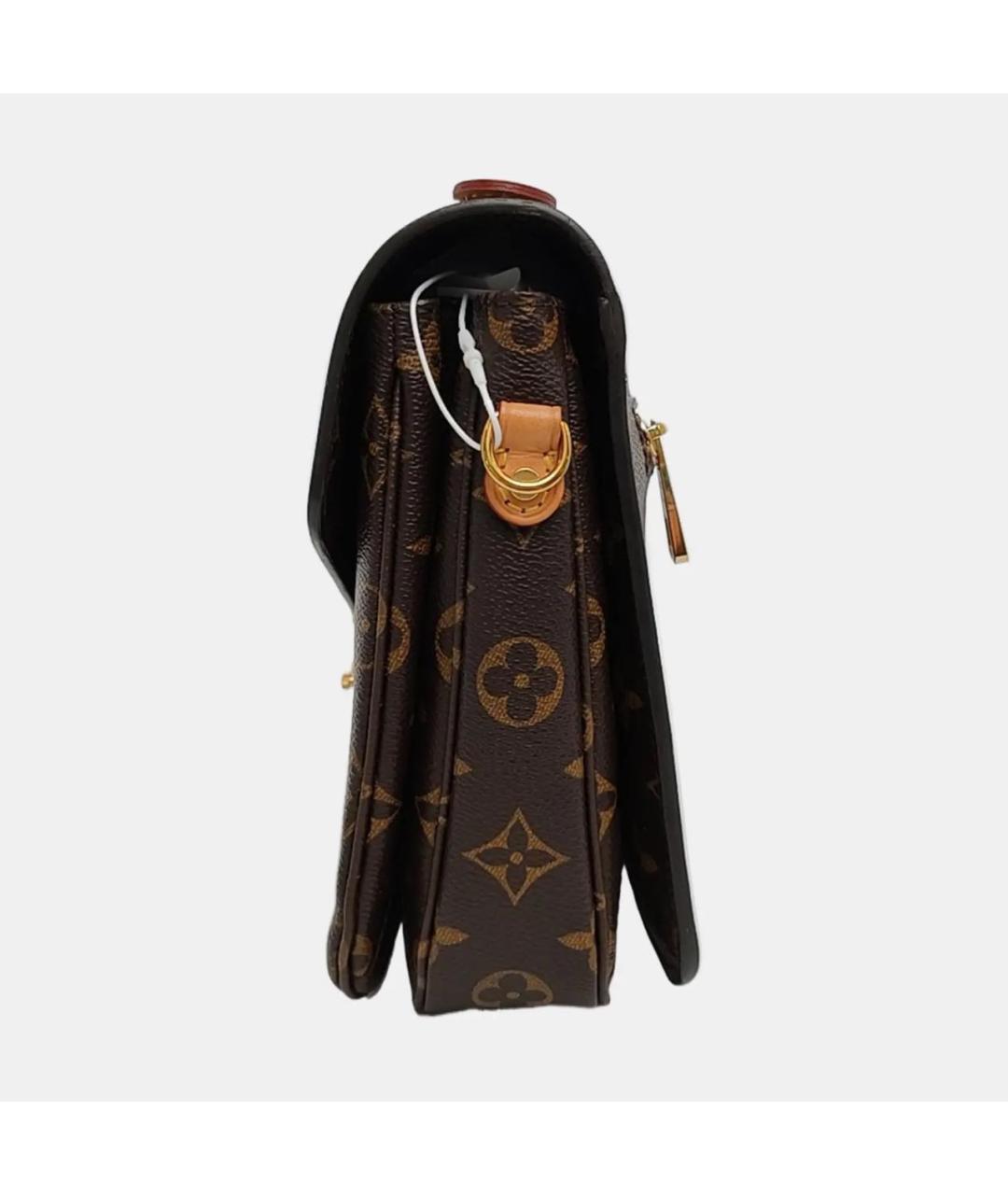 LOUIS VUITTON Коричневая кожаная сумка через плечо, фото 2