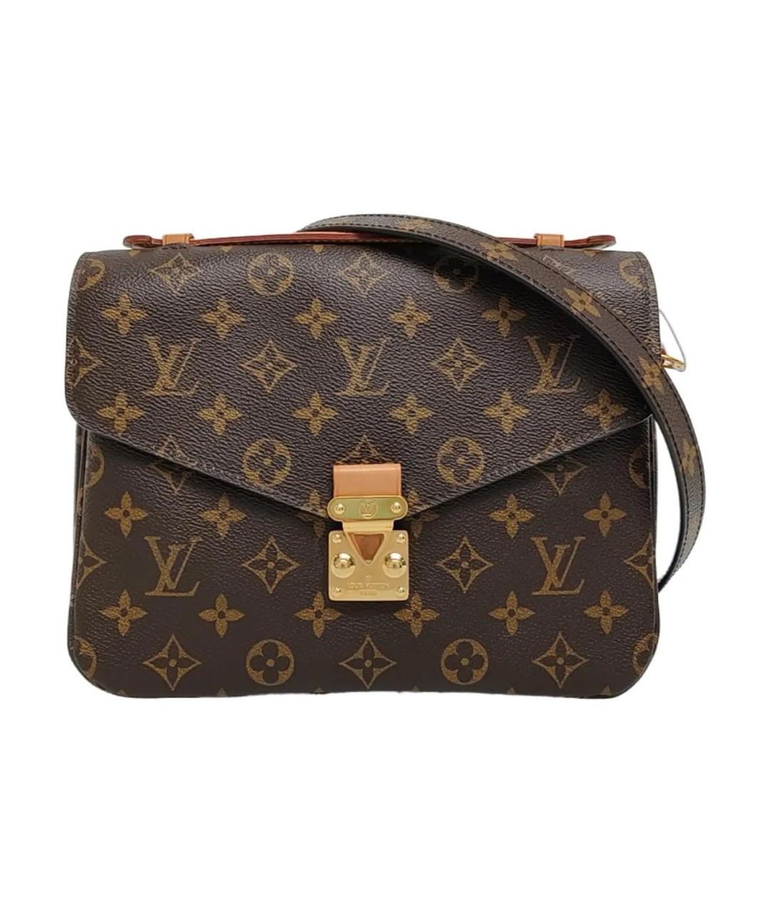 LOUIS VUITTON Коричневая кожаная сумка через плечо, фото 1