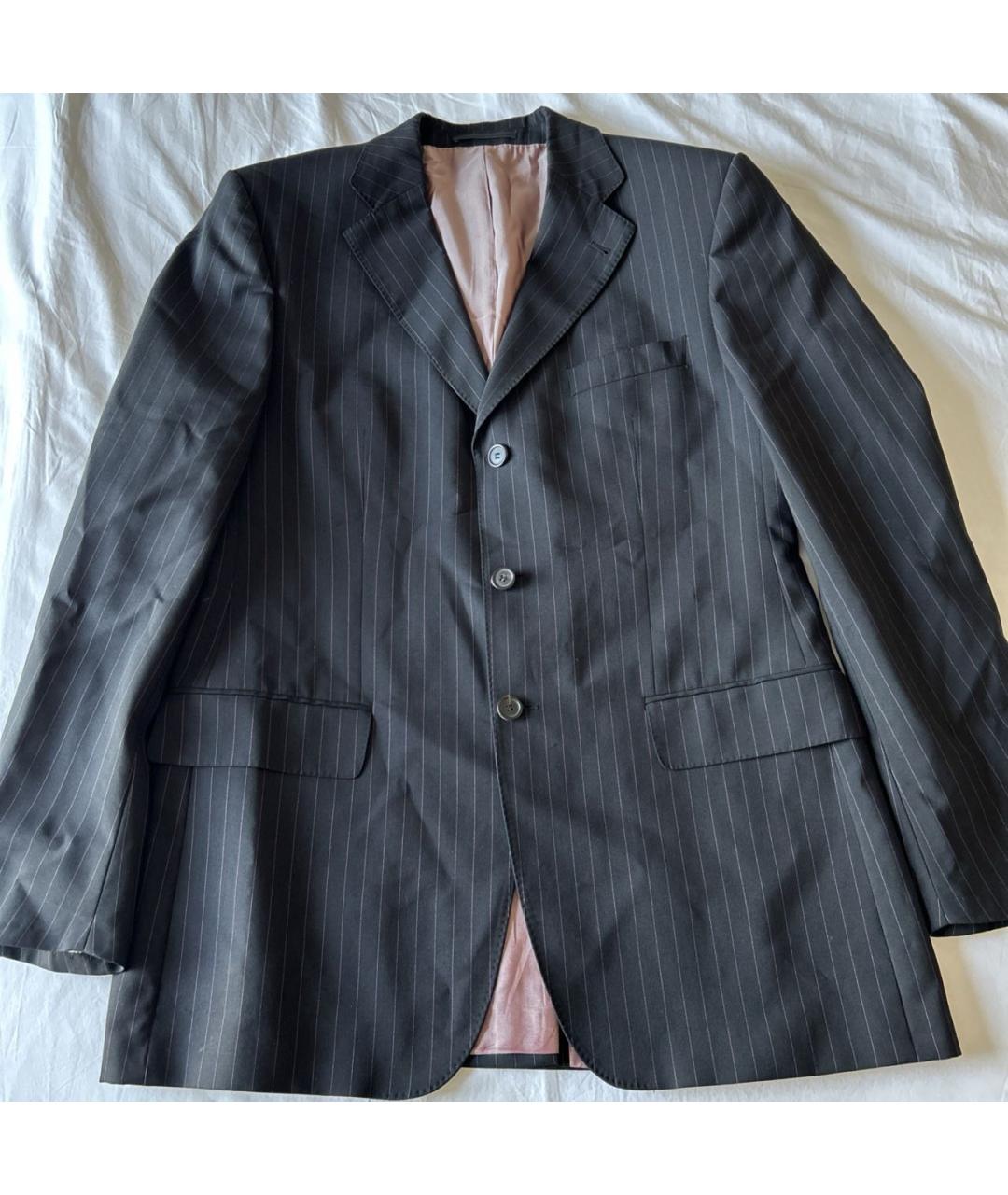 HUGO BOSS Темно-синий шерстяной костюм с брюками, фото 3