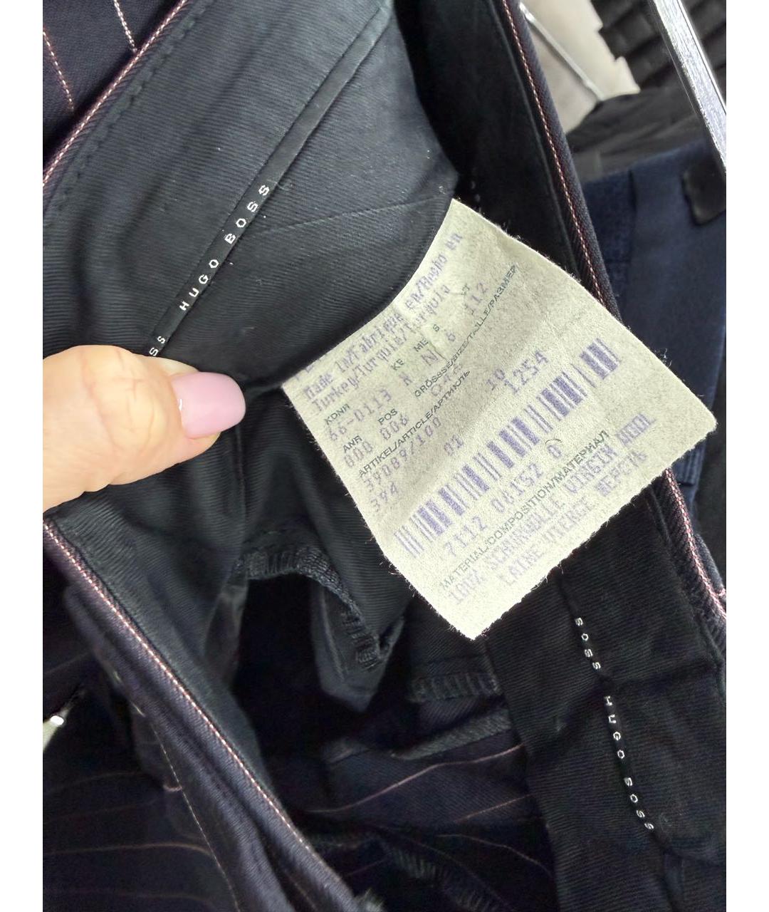 HUGO BOSS Темно-синий шерстяной костюм с брюками, фото 5