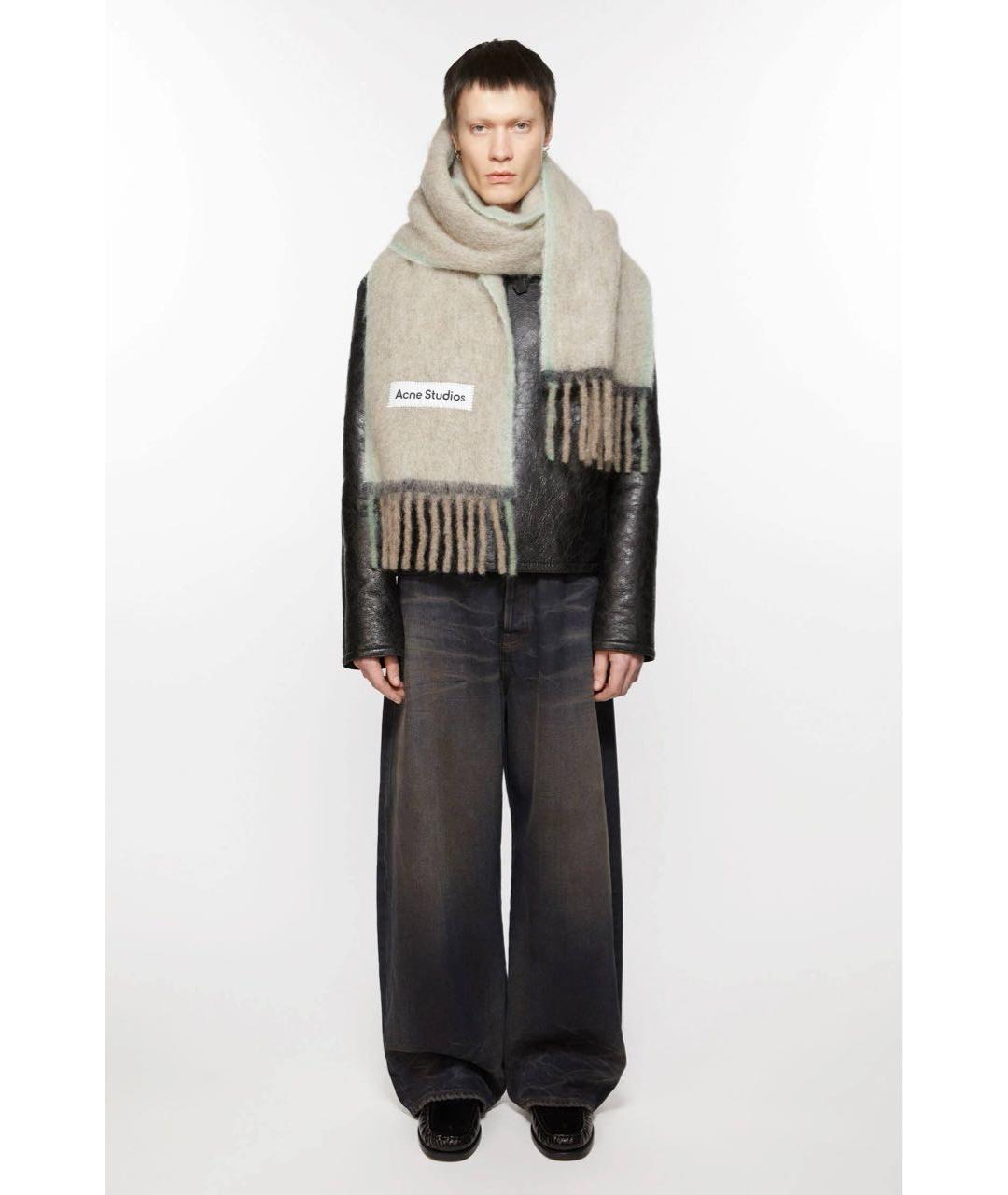 ACNE STUDIOS Мульти шерстяной шарф, фото 3