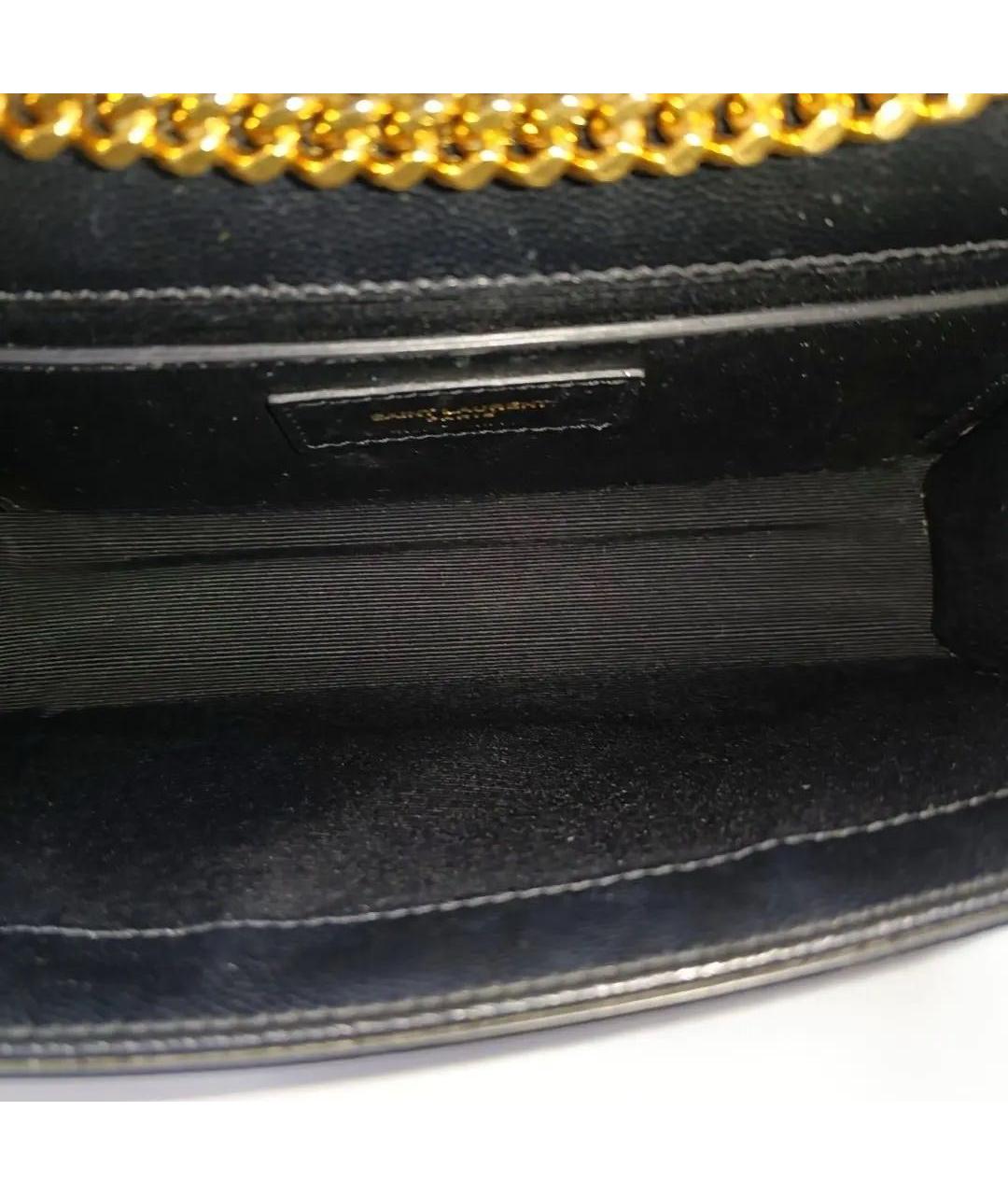 SAINT LAURENT Черная кожаная сумка через плечо, фото 4