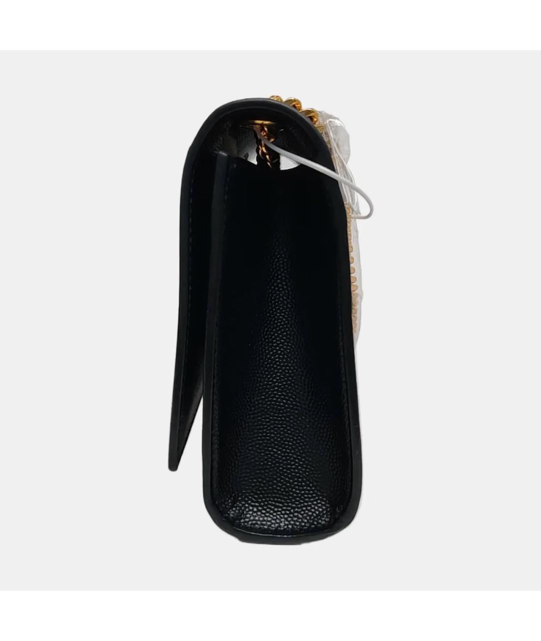 SAINT LAURENT Черная кожаная сумка через плечо, фото 2