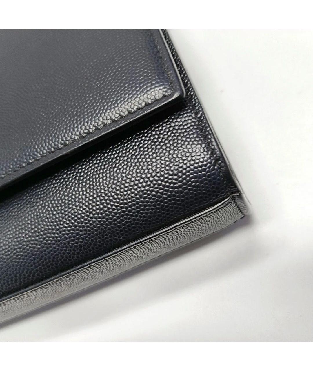 SAINT LAURENT Черная кожаная сумка через плечо, фото 6