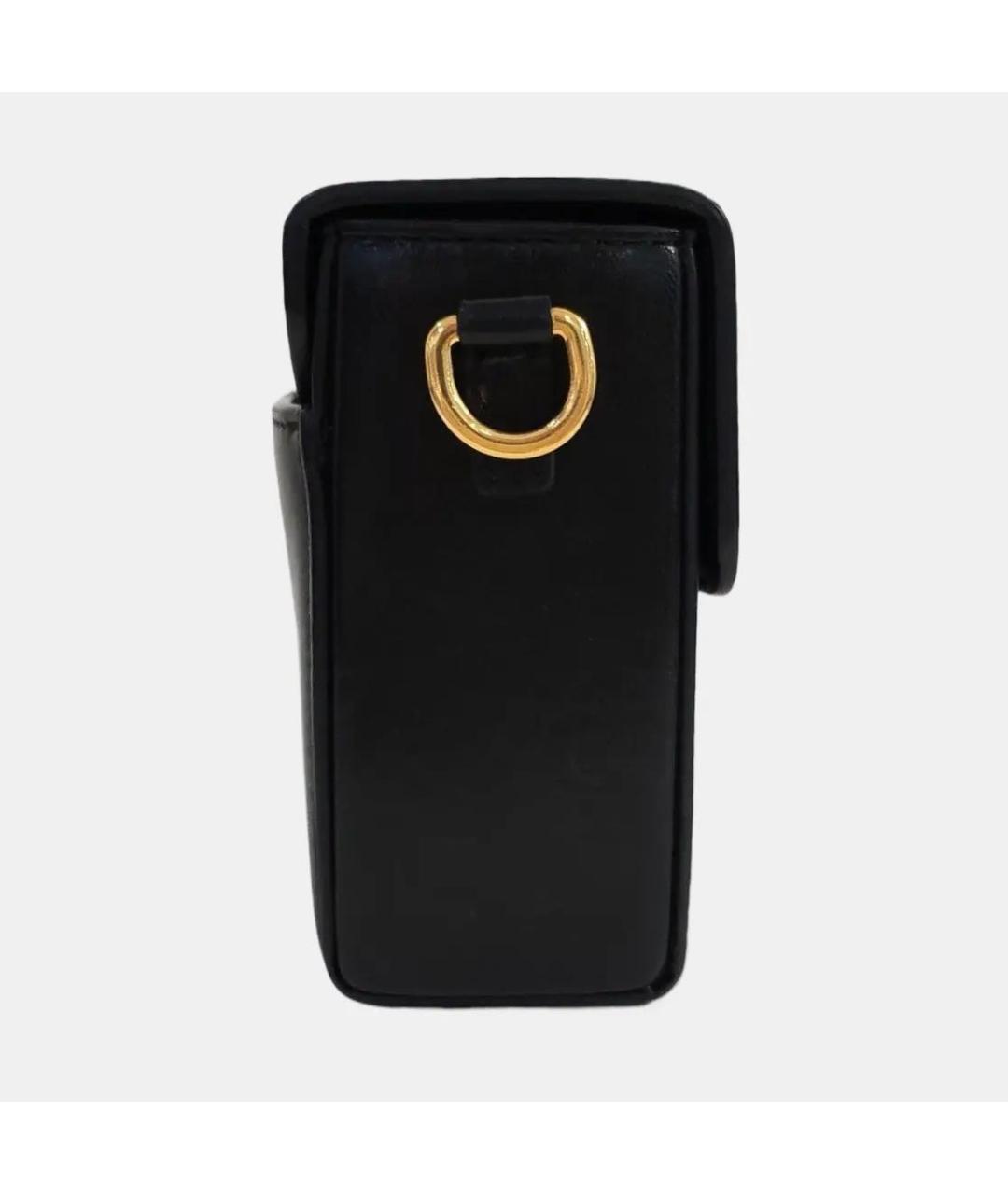 CHRISTIAN DIOR Черная кожаная сумка через плечо, фото 3