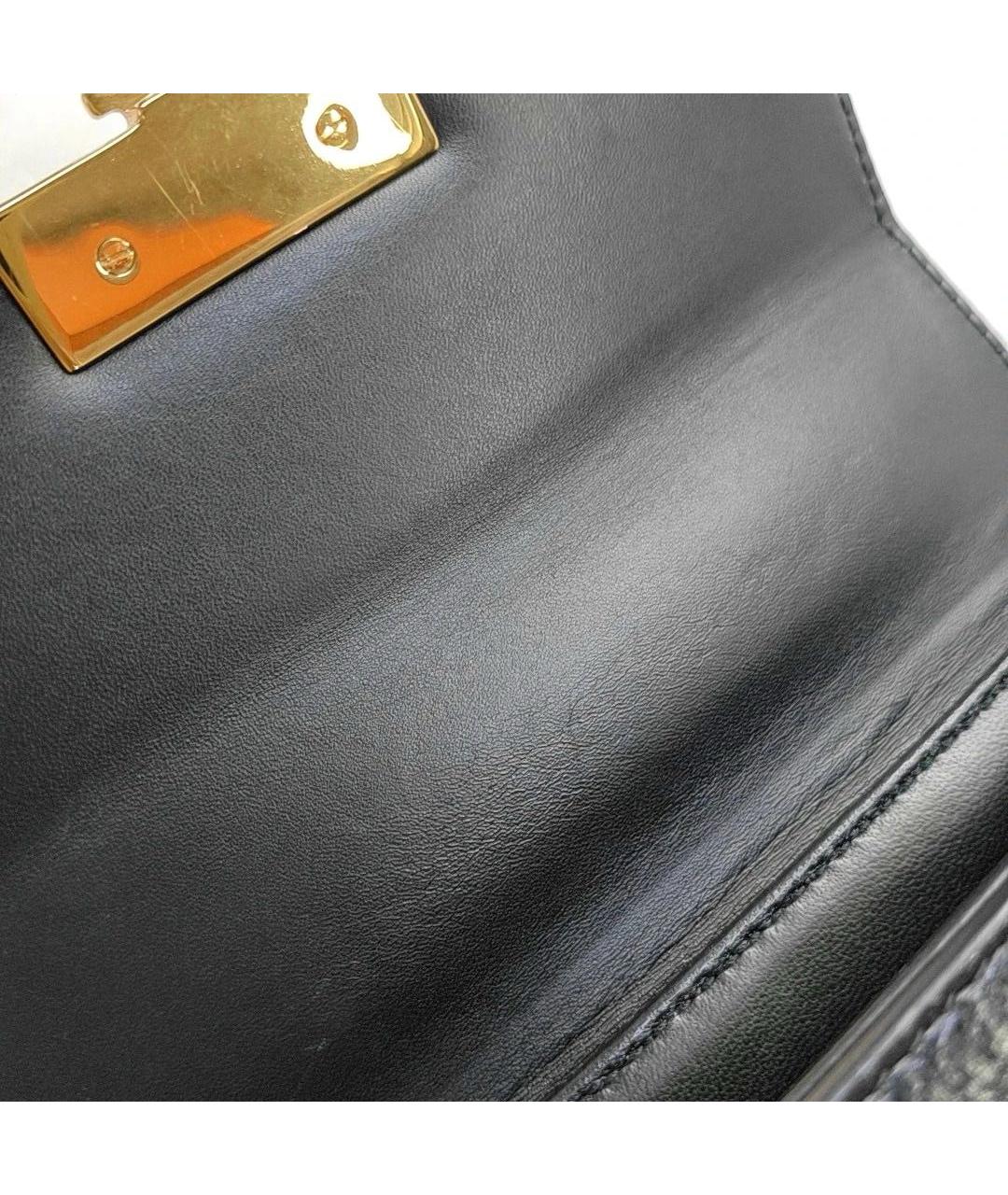 CHRISTIAN DIOR Черная кожаная сумка через плечо, фото 5