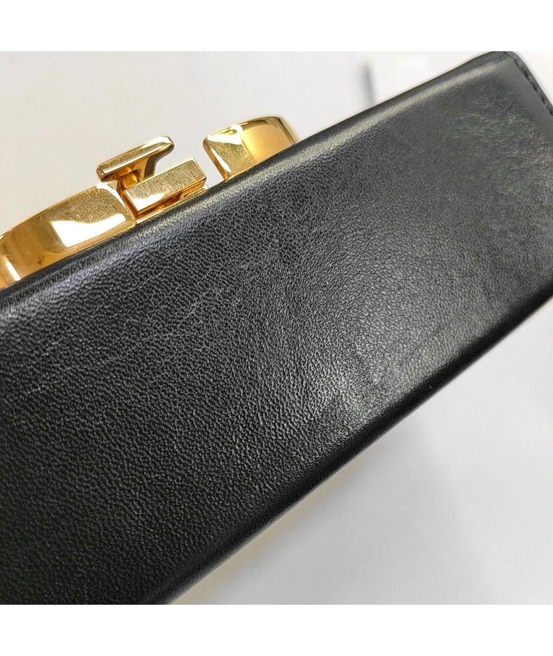 CHRISTIAN DIOR Черная кожаная сумка через плечо, фото 8