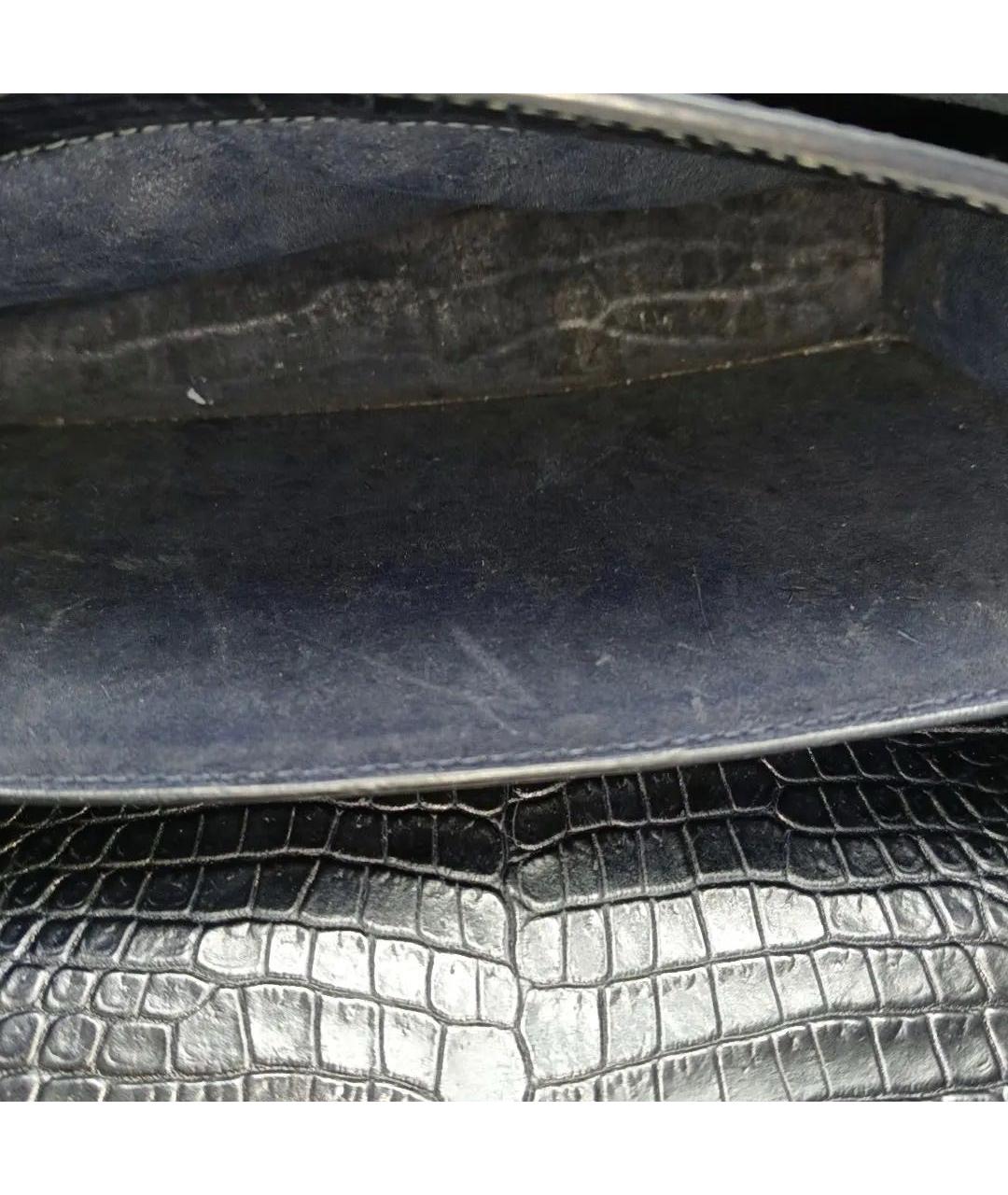 SAINT LAURENT Черная кожаная сумка через плечо, фото 5