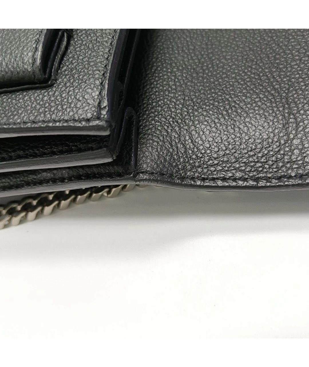 SAINT LAURENT Черная кожаная сумка через плечо, фото 7