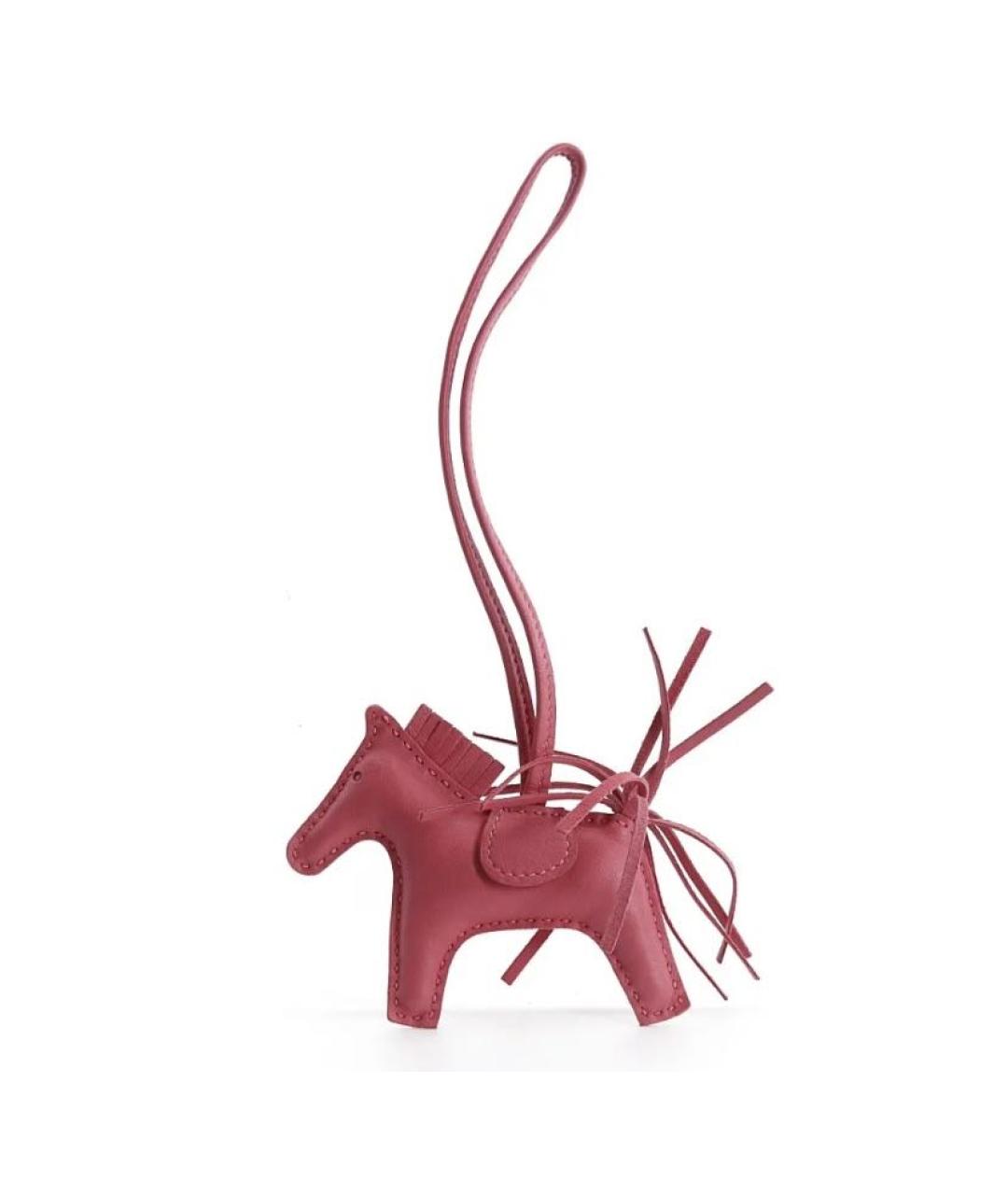 HERMES Розовый брелок, фото 2