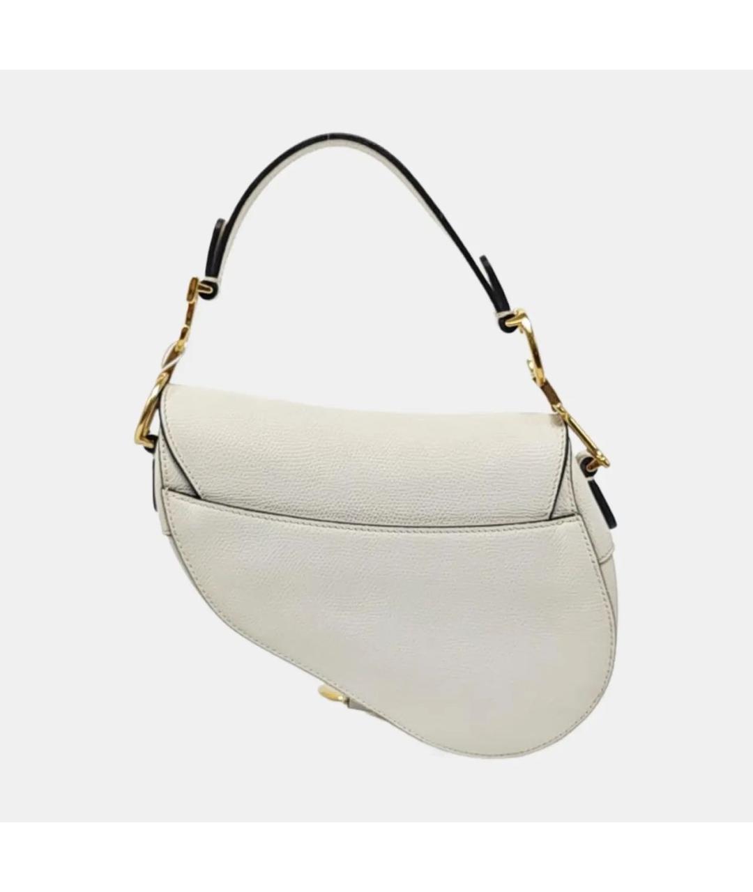 CHRISTIAN DIOR Бежевая кожаная сумка с короткими ручками, фото 4