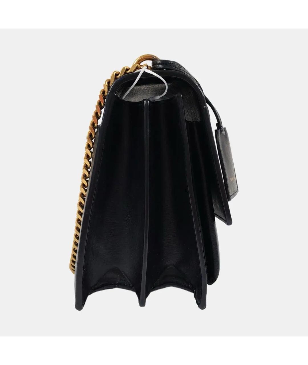 SAINT LAURENT Черная кожаная сумка через плечо, фото 3