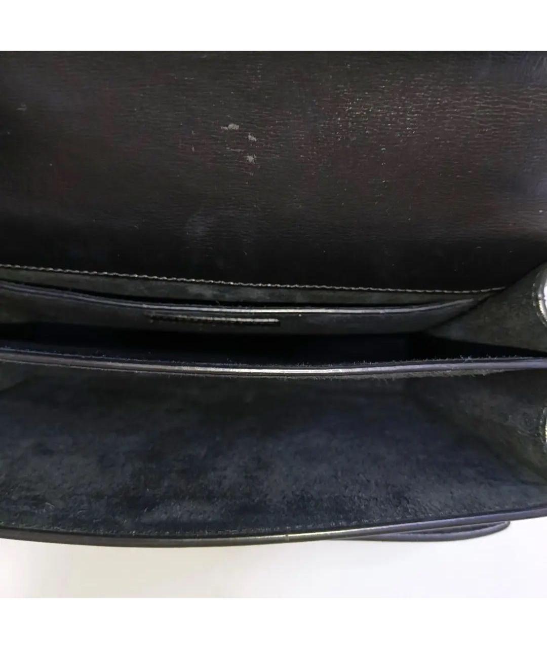 SAINT LAURENT Черная кожаная сумка через плечо, фото 6