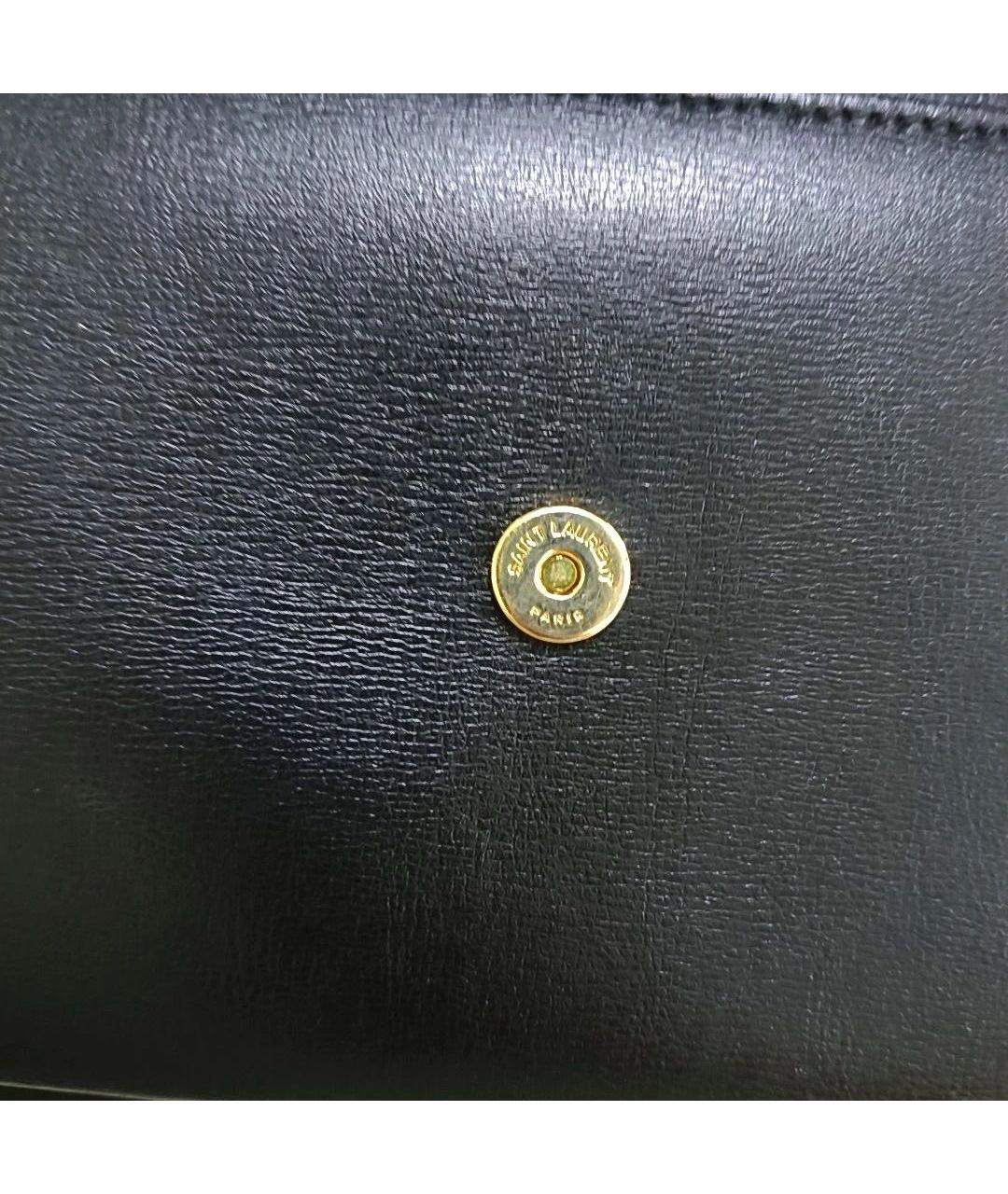 SAINT LAURENT Черная кожаная сумка через плечо, фото 7