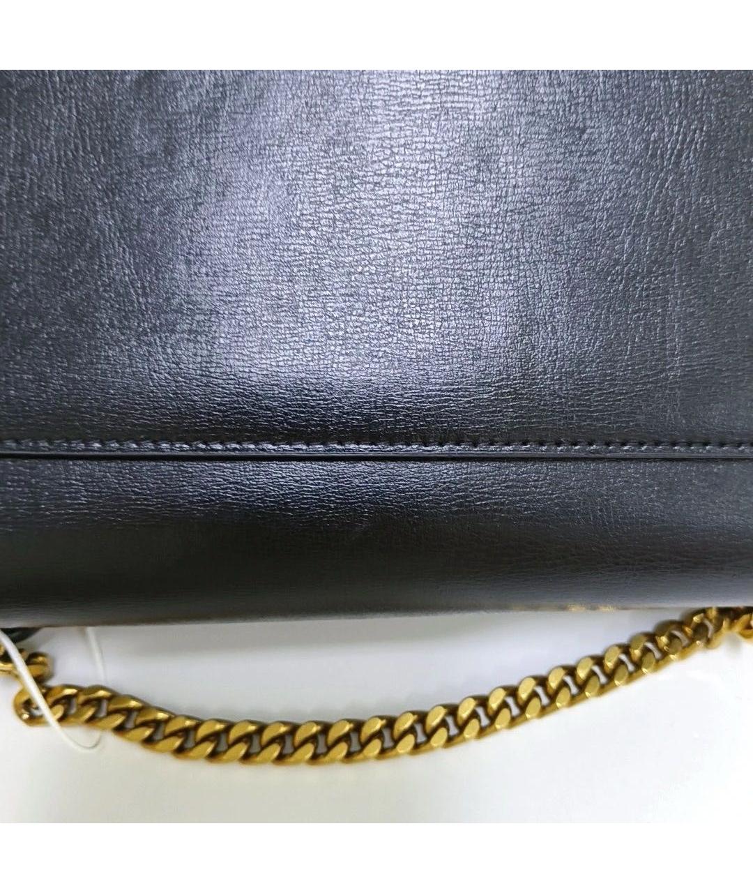 SAINT LAURENT Черная кожаная сумка через плечо, фото 8