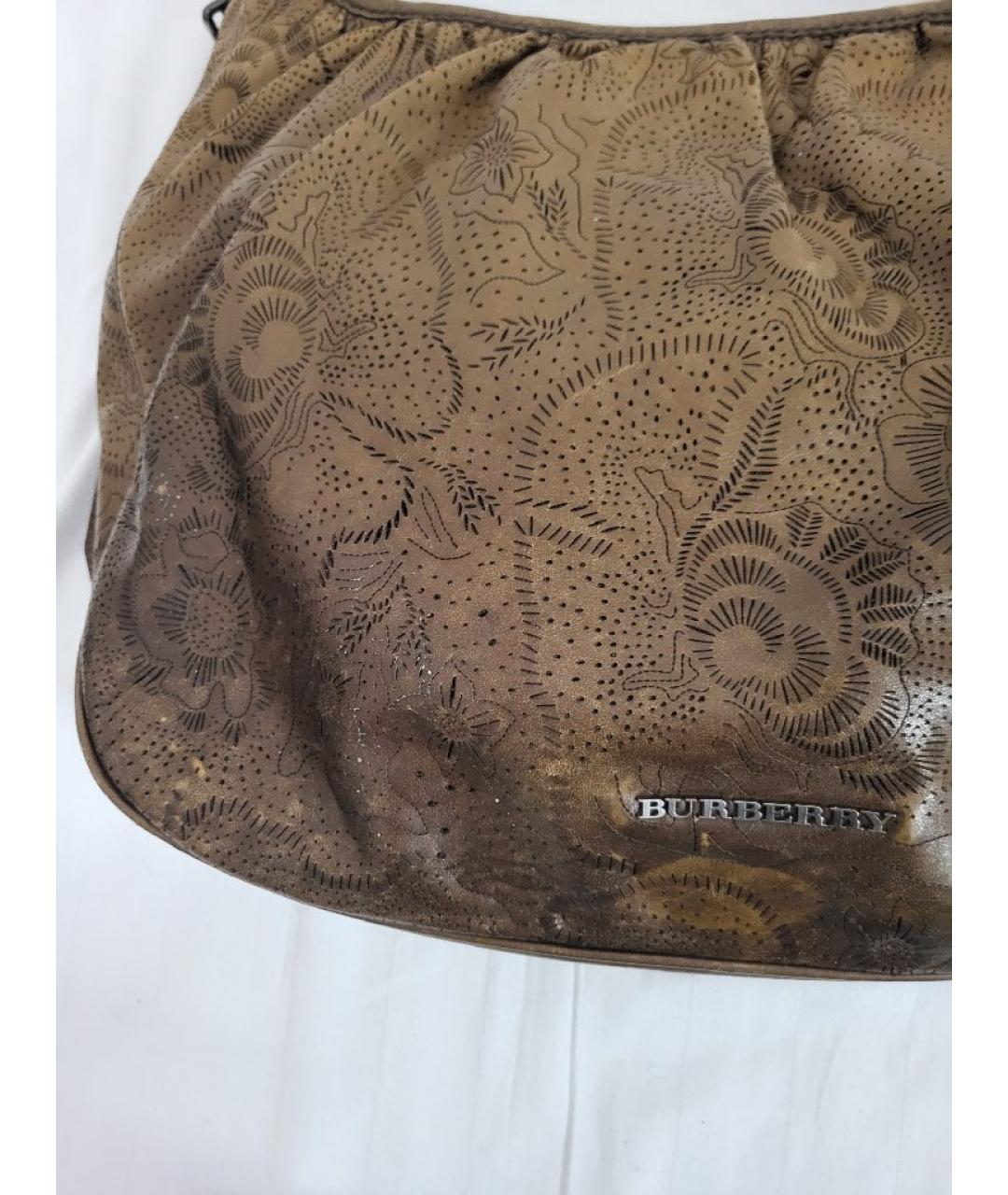 BURBERRY Коричневая кожаная сумка через плечо, фото 3