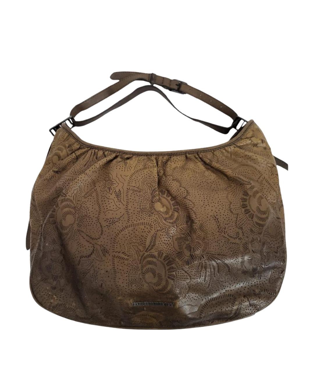 BURBERRY Коричневая кожаная сумка через плечо, фото 1