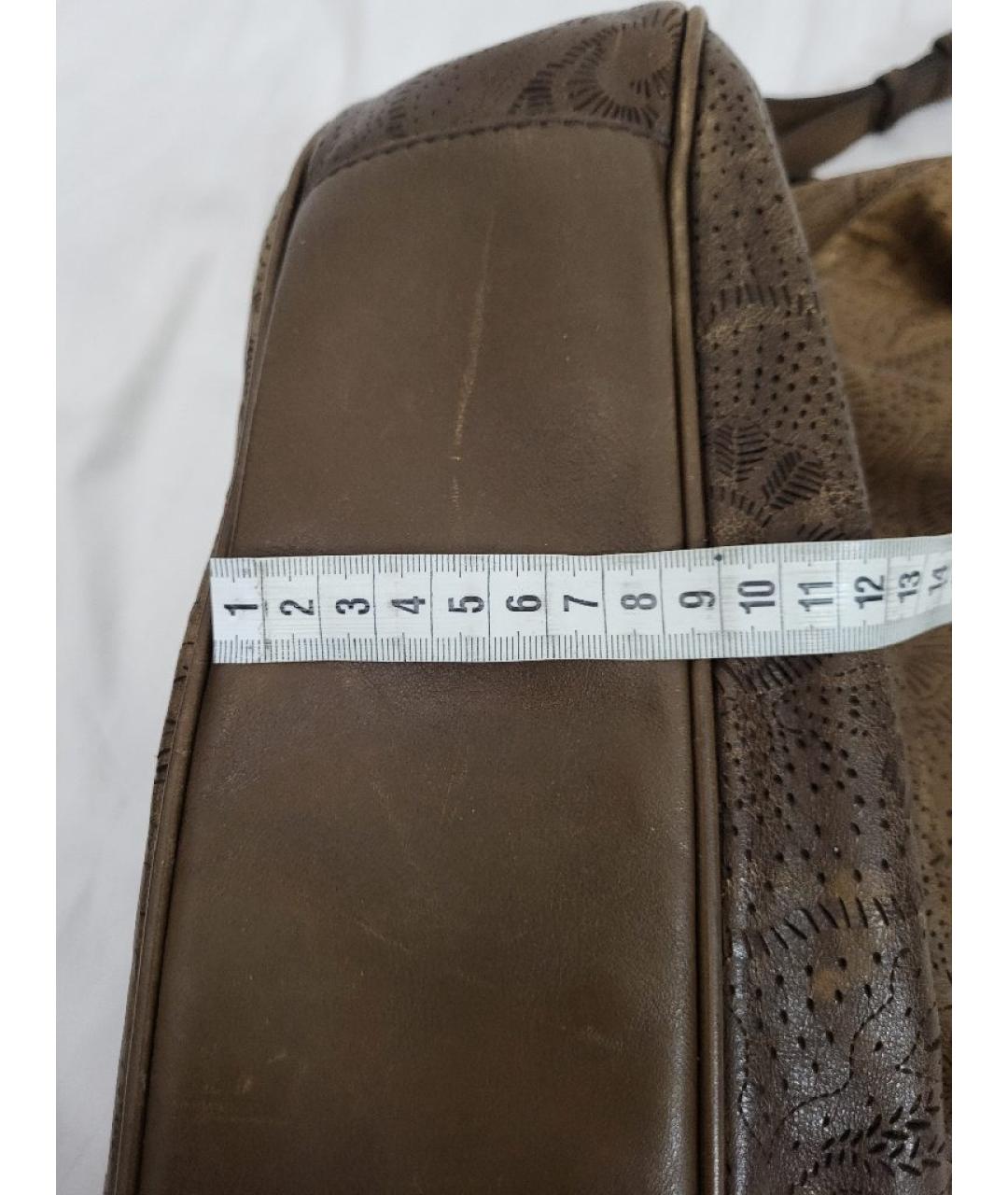 BURBERRY Коричневая кожаная сумка через плечо, фото 9