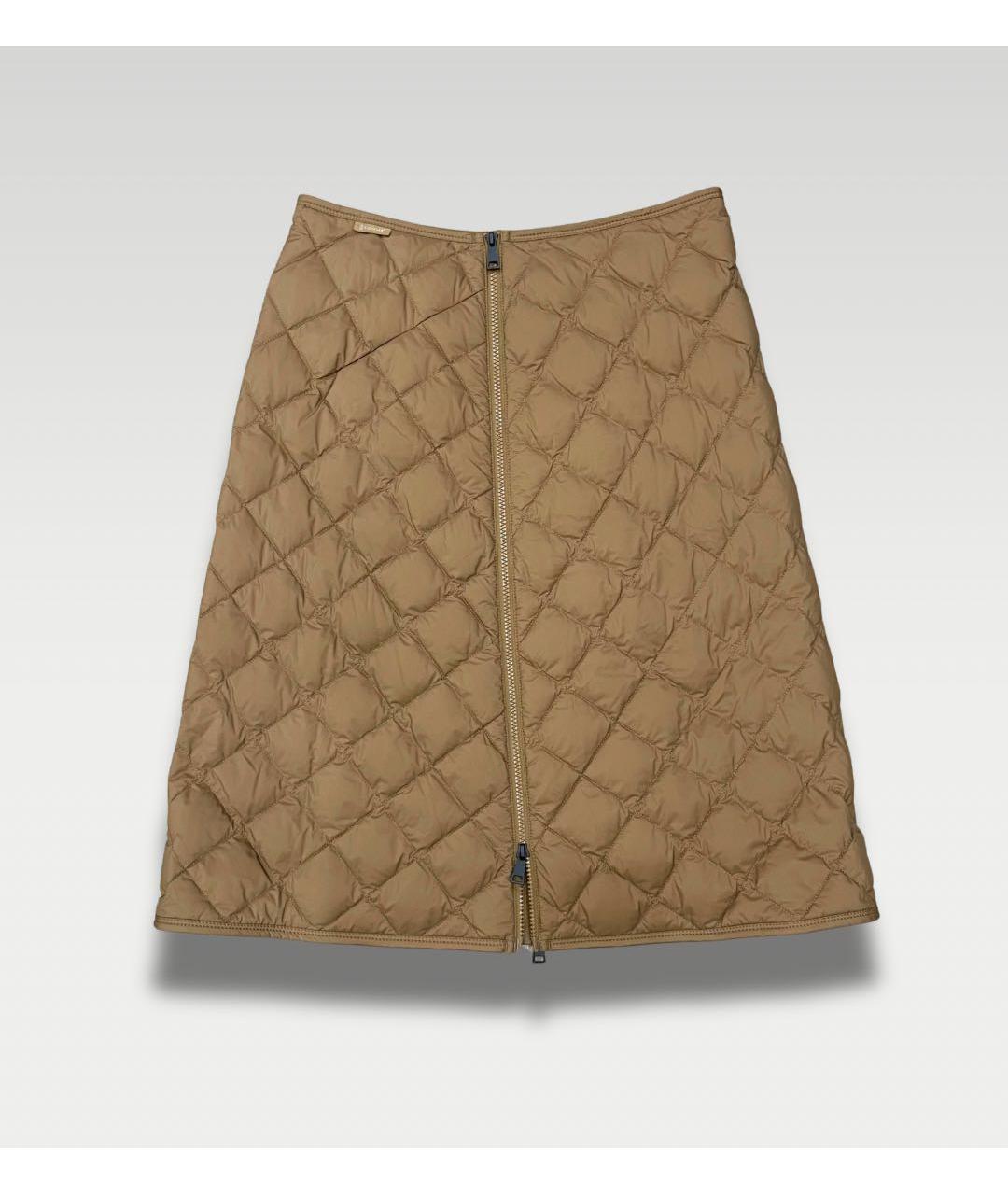 MONCLER Горчичная юбка миди, фото 2