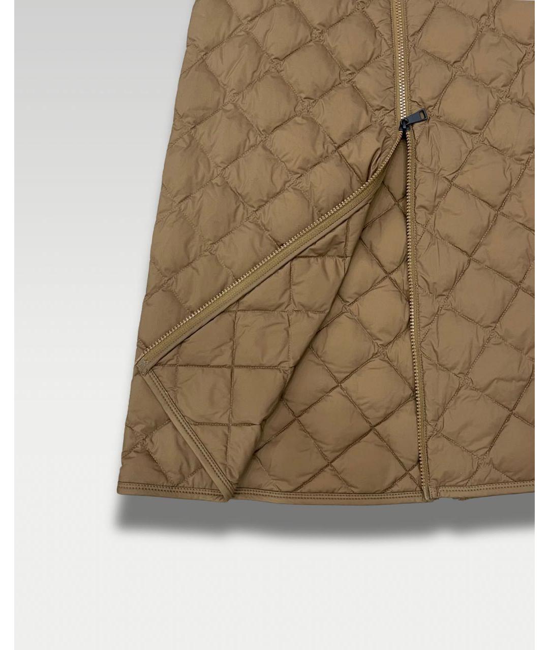 MONCLER Горчичная юбка миди, фото 4