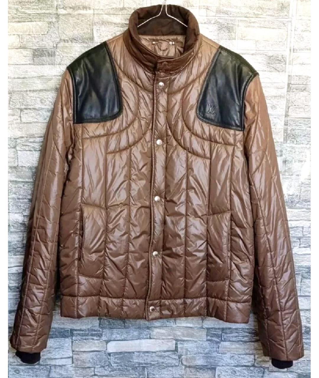 LOUIS VUITTON Коричневая полиамидовая куртка, фото 9