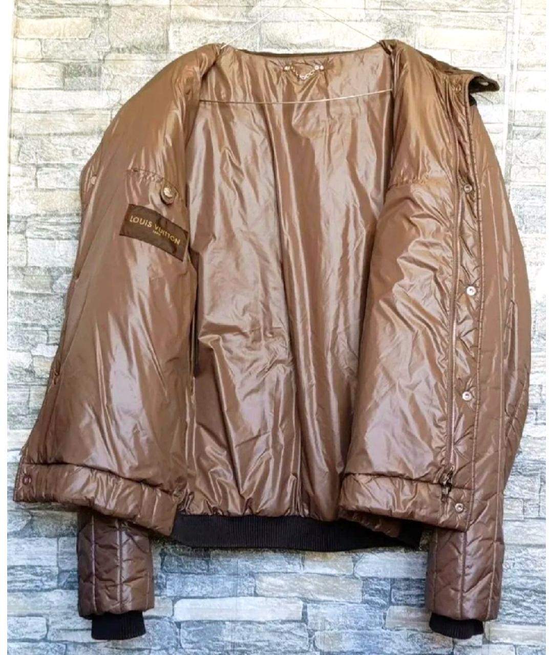 LOUIS VUITTON Коричневая полиамидовая куртка, фото 3