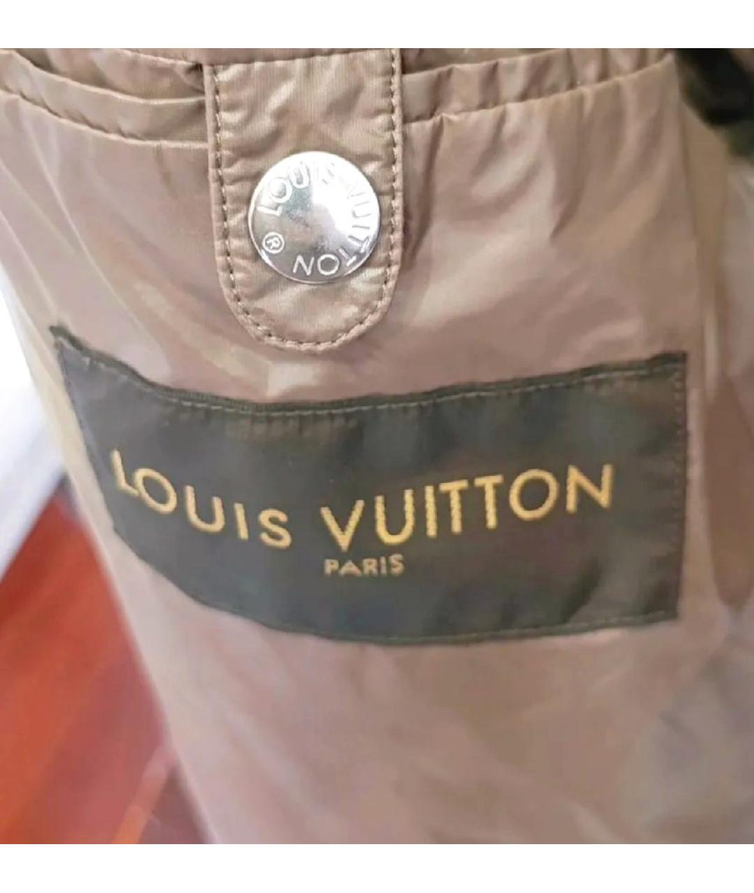 LOUIS VUITTON Коричневая полиамидовая куртка, фото 4