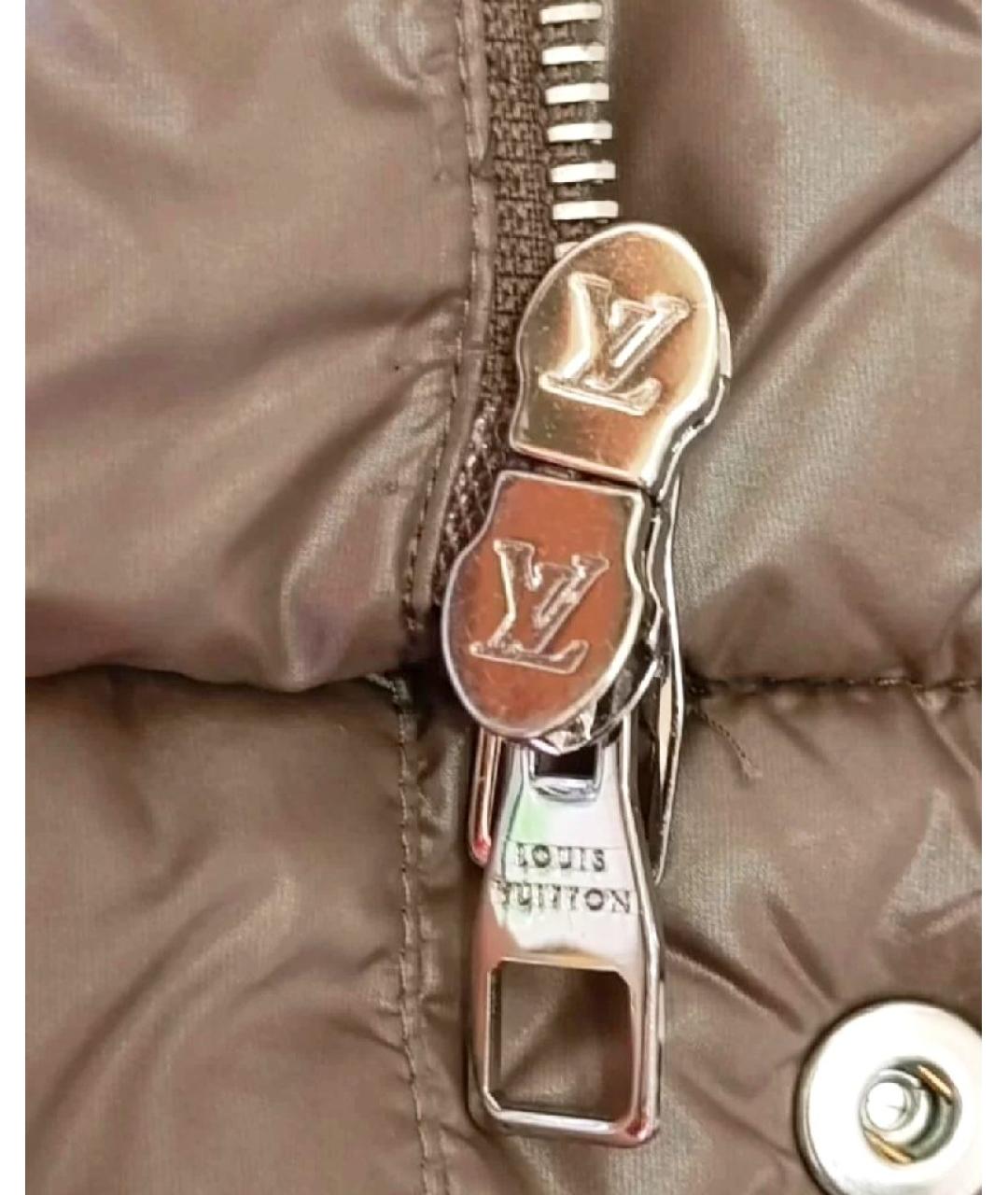 LOUIS VUITTON Коричневая полиамидовая куртка, фото 5
