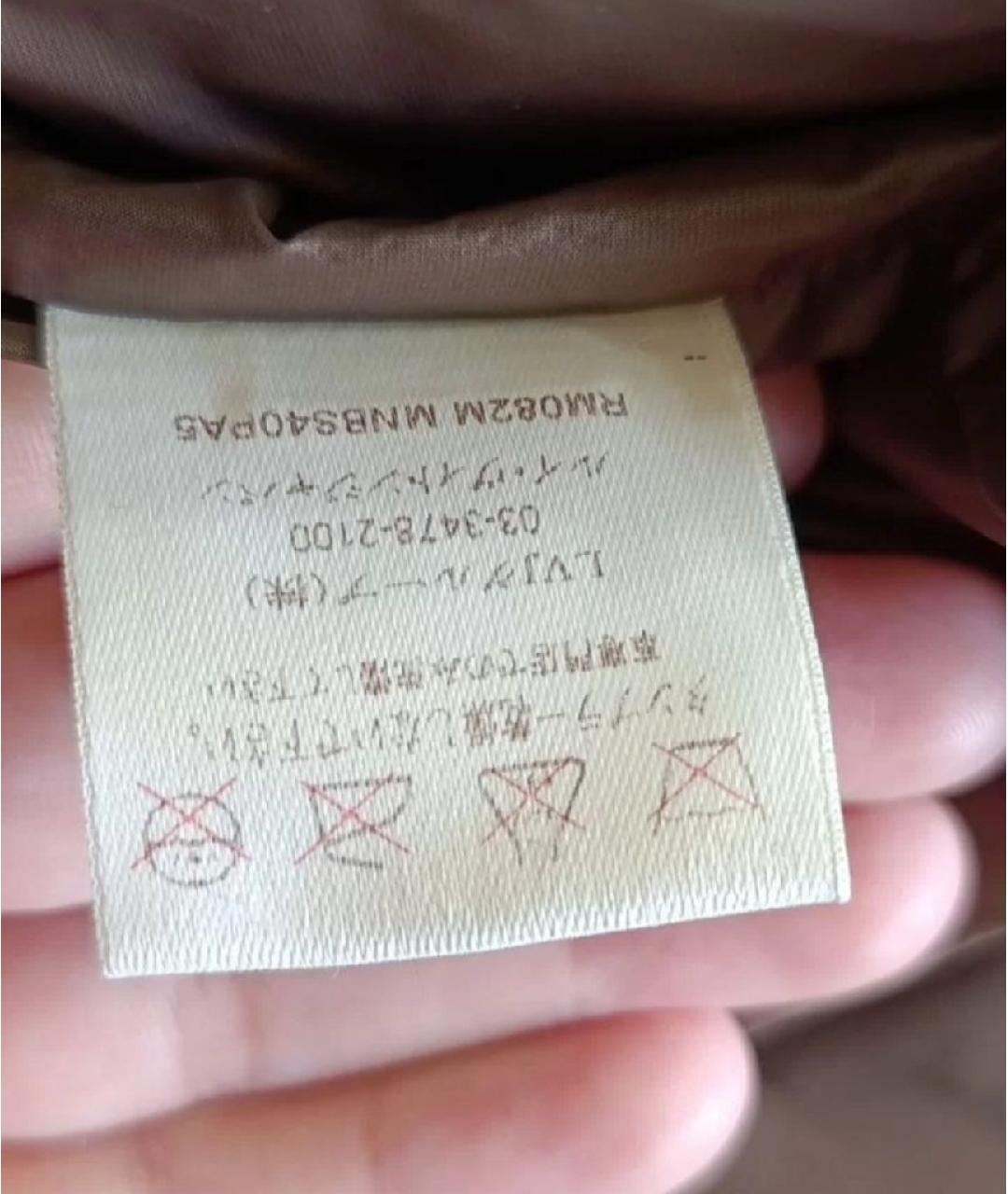 LOUIS VUITTON Коричневая полиамидовая куртка, фото 8