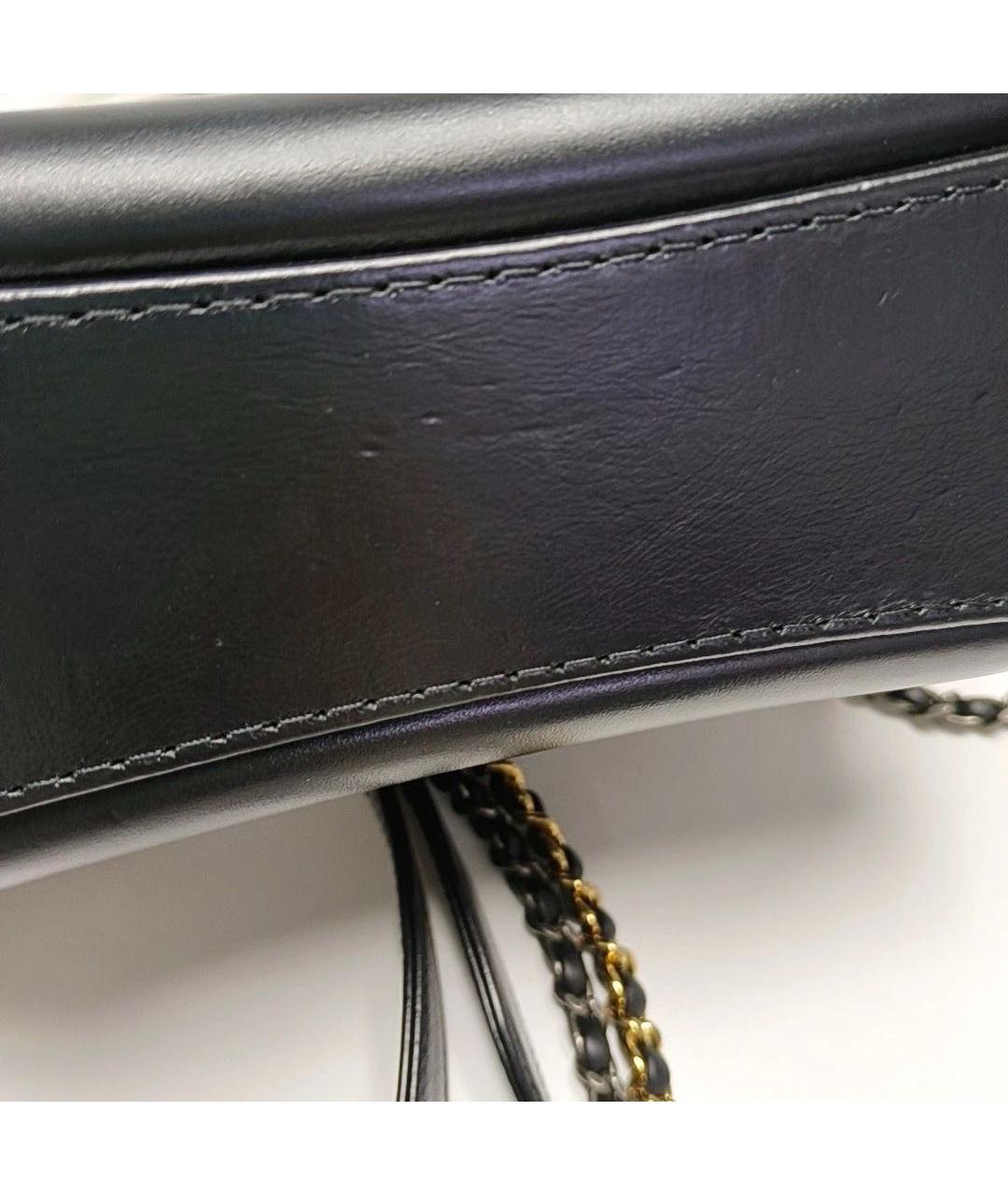 CHANEL Черная кожаная сумка через плечо, фото 6
