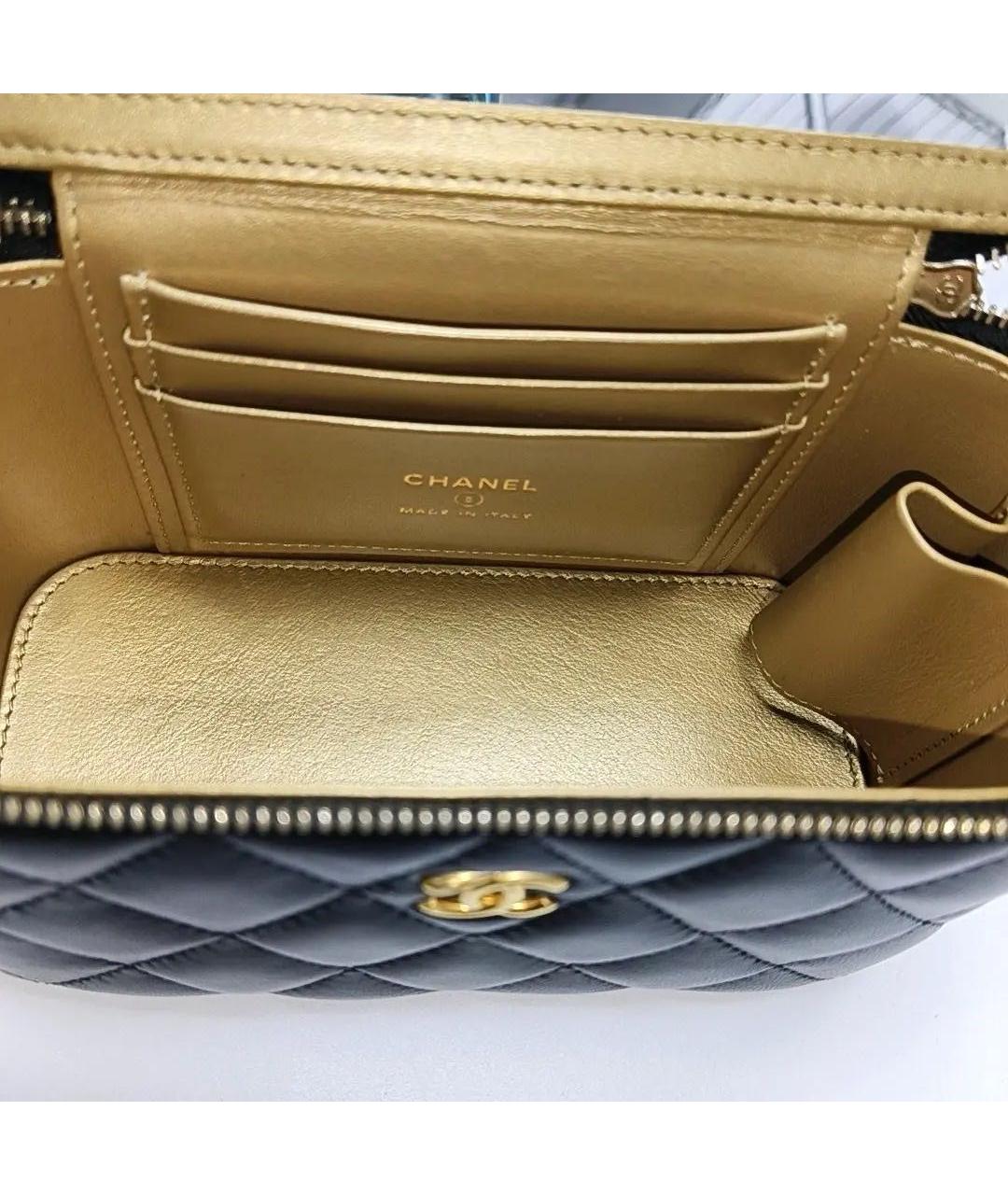 CHANEL Черная кожаная сумка через плечо, фото 6