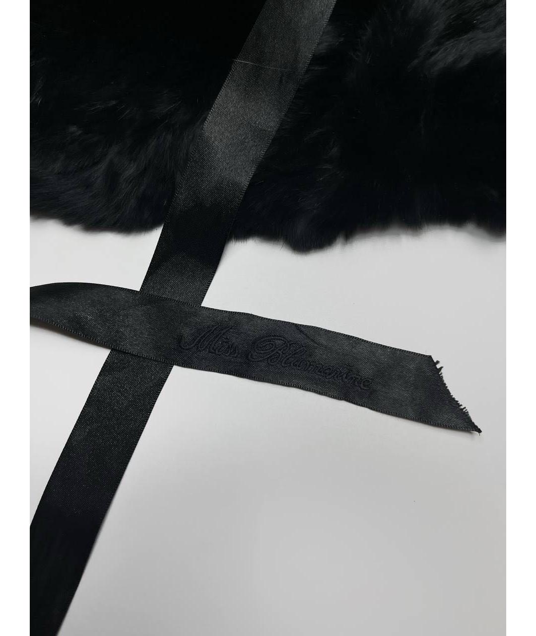 MISS BLUMARINE Черный меховой жилет, фото 3