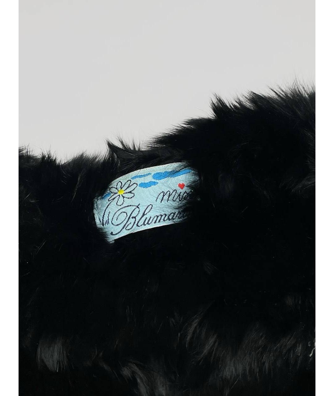 MISS BLUMARINE Черный меховой жилет, фото 2