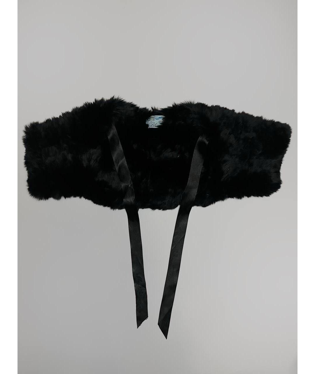 MISS BLUMARINE Черный меховой жилет, фото 5