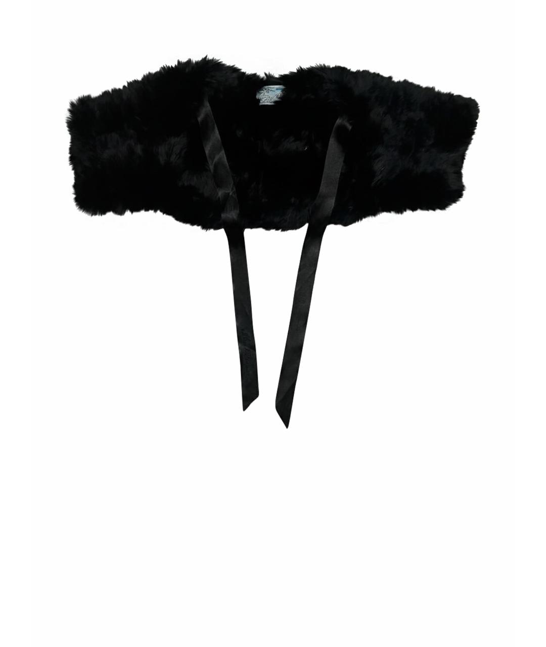 MISS BLUMARINE Черный меховой жилет, фото 1