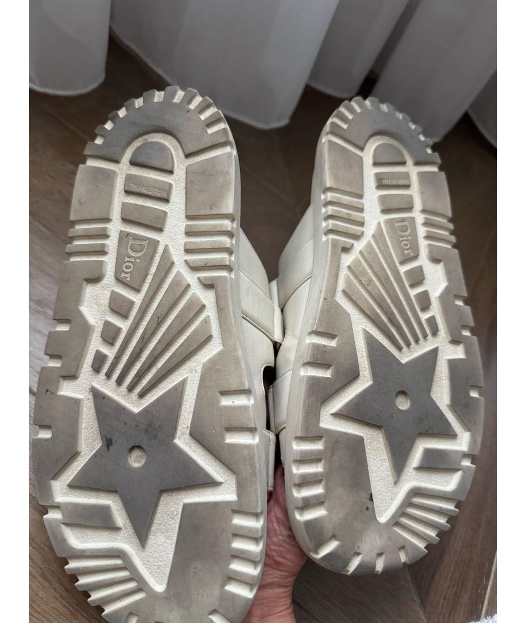 CHRISTIAN DIOR Бежевые кожаные сандалии, фото 5