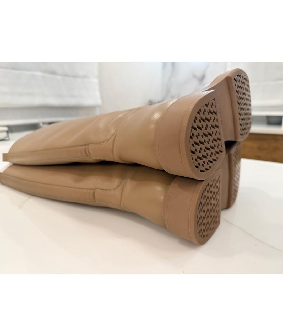 12 STOREEZ Бежевые кожаные сапоги, фото 6